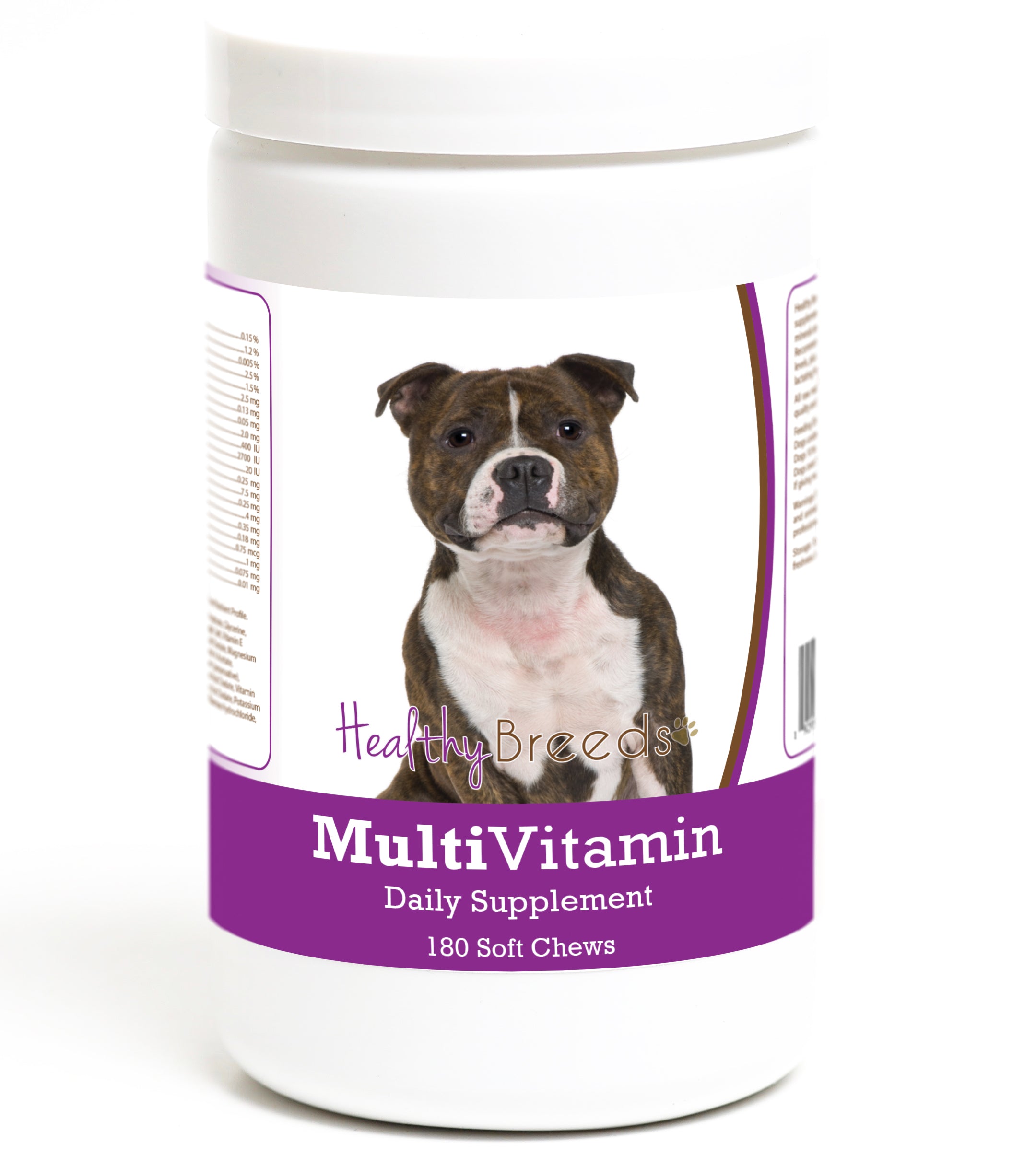 Staffordshire Bull Terrier Multivitamin Soft Chew for Dogs 180 Count