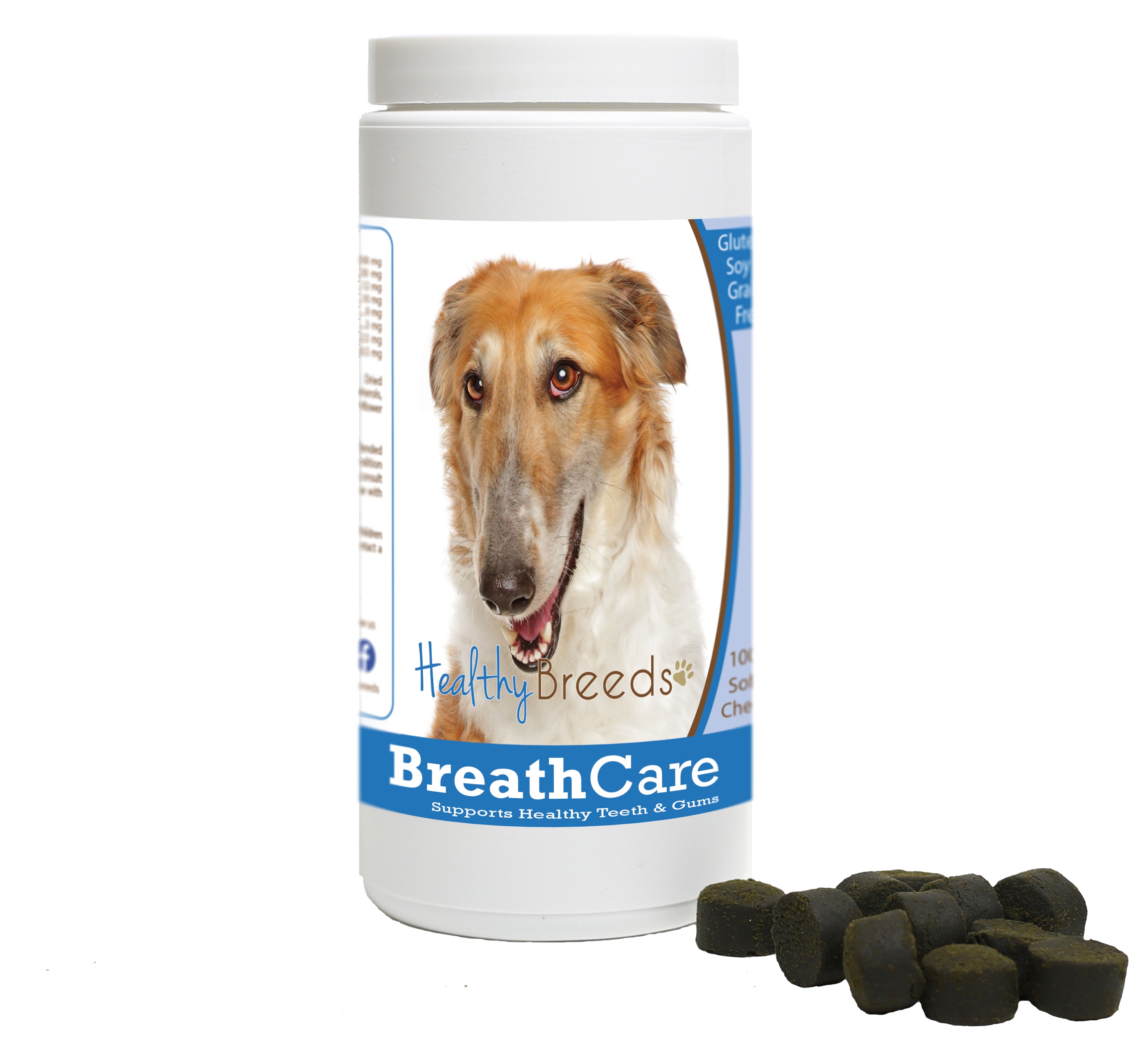 Borzois Breath Care Soft Chews for Dogs 100 Count
