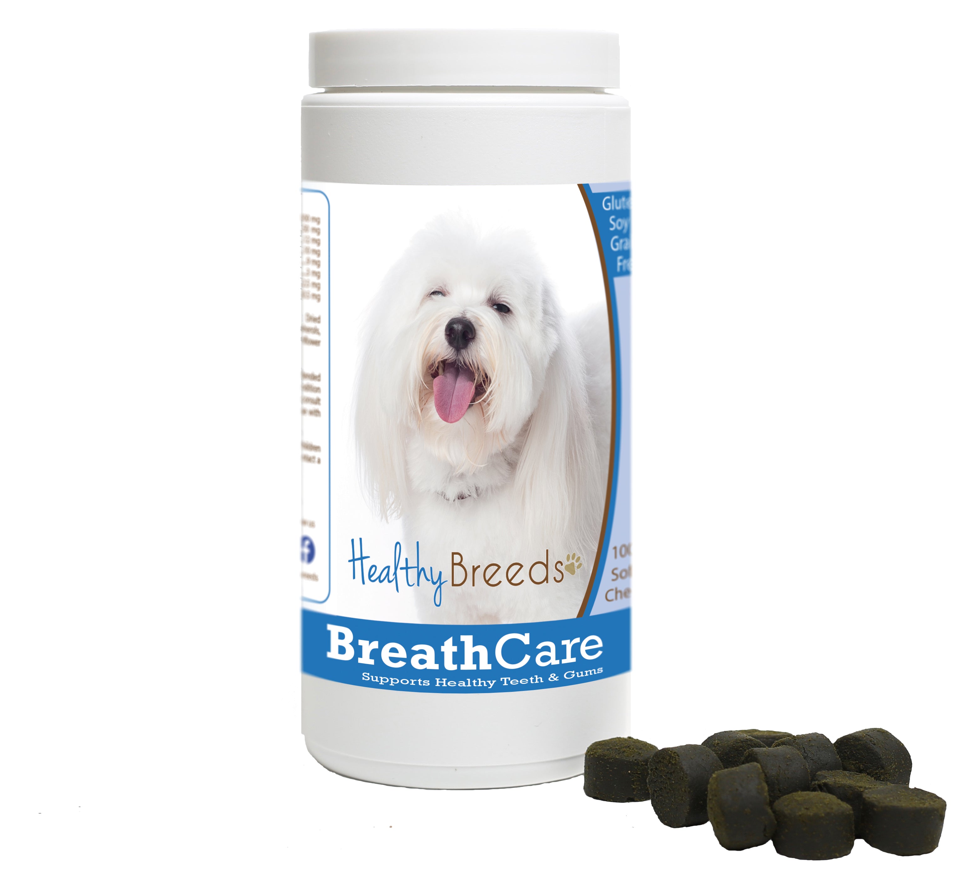Coton de Tulear Breath Care Soft Chews for Dogs 100 Count