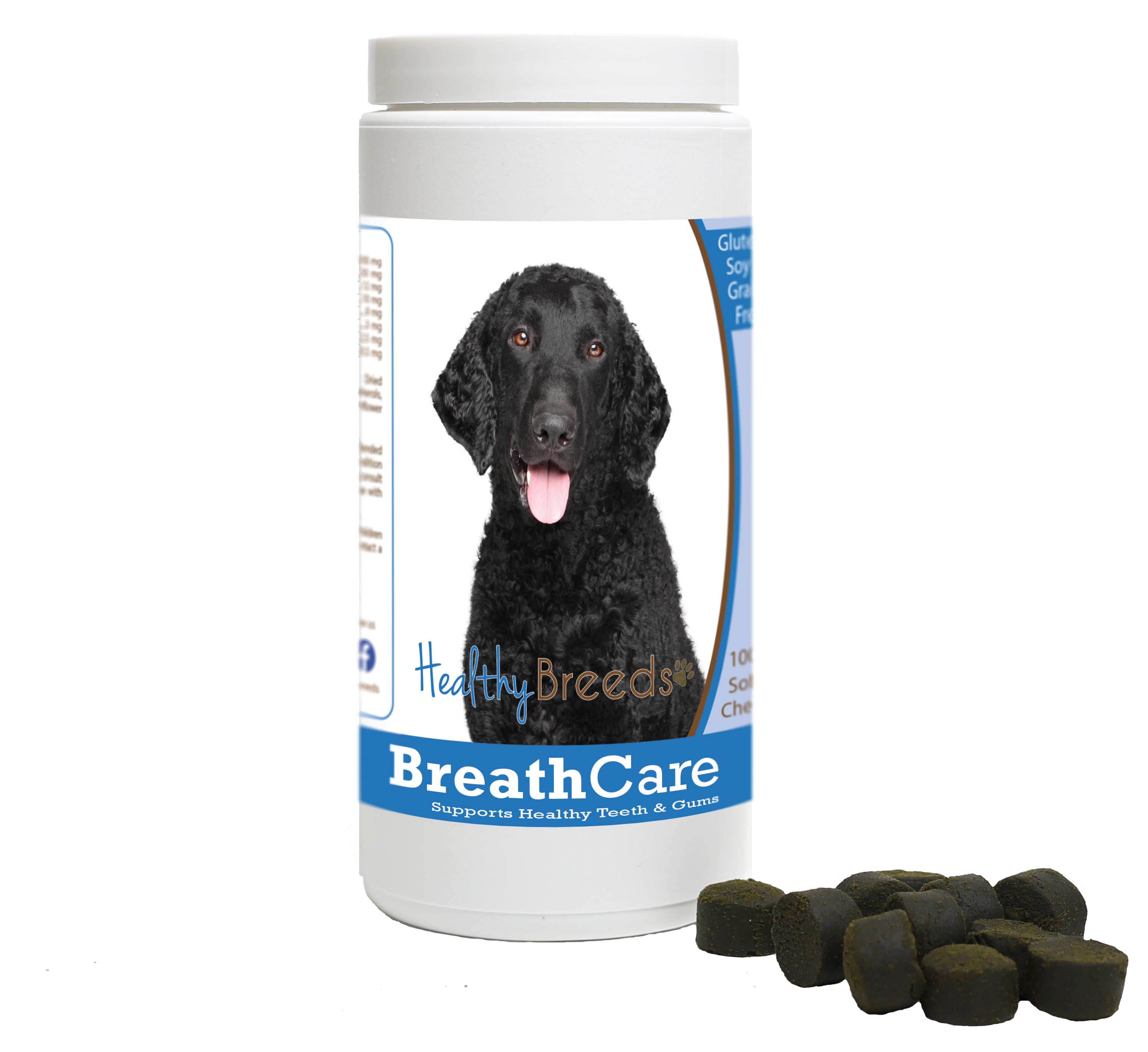 Curly-Coated Retriever Breath Care Soft Chews for Dogs 100 Count