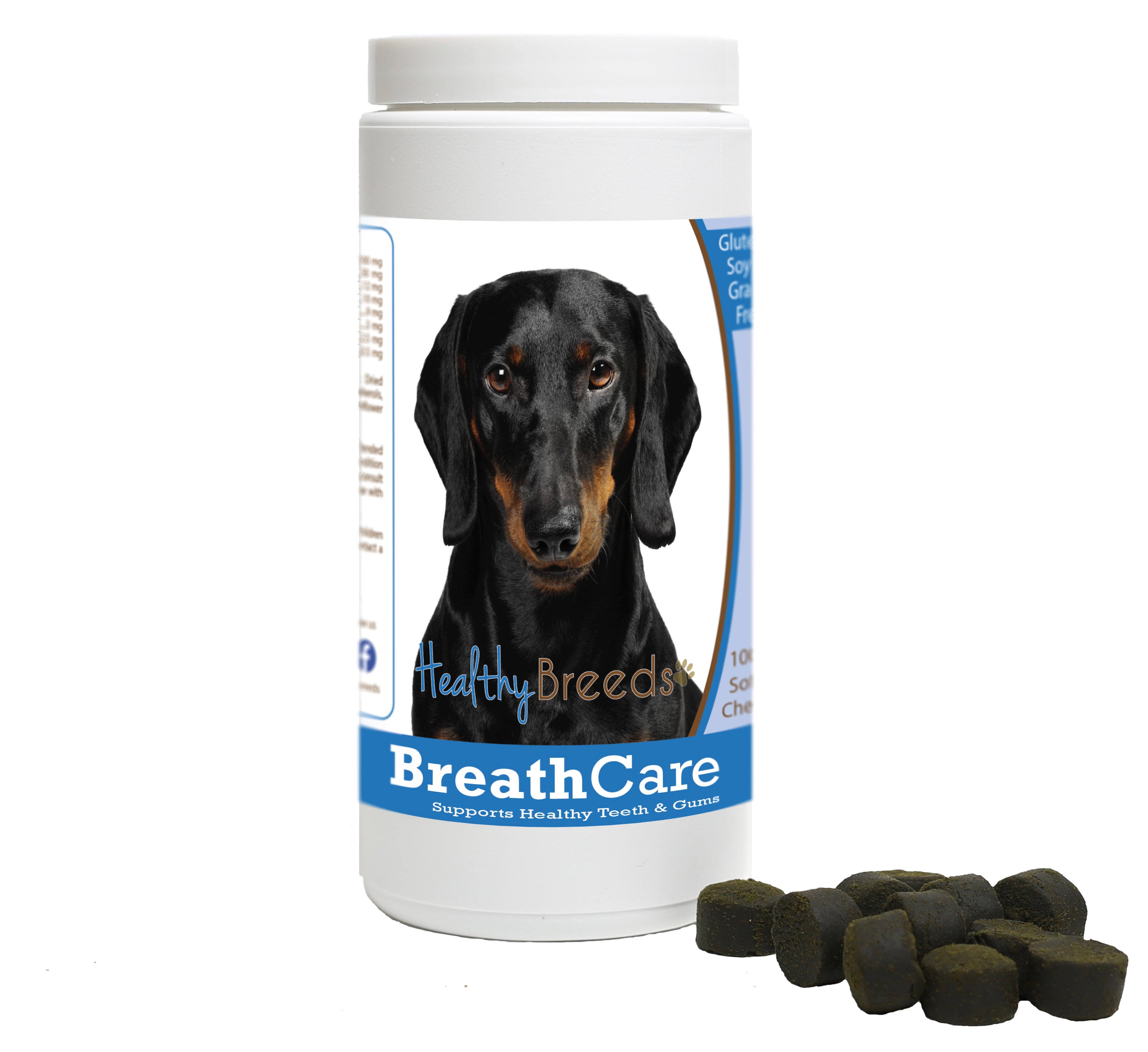 Dachshund Breath Care Soft Chews for Dogs 100 Count