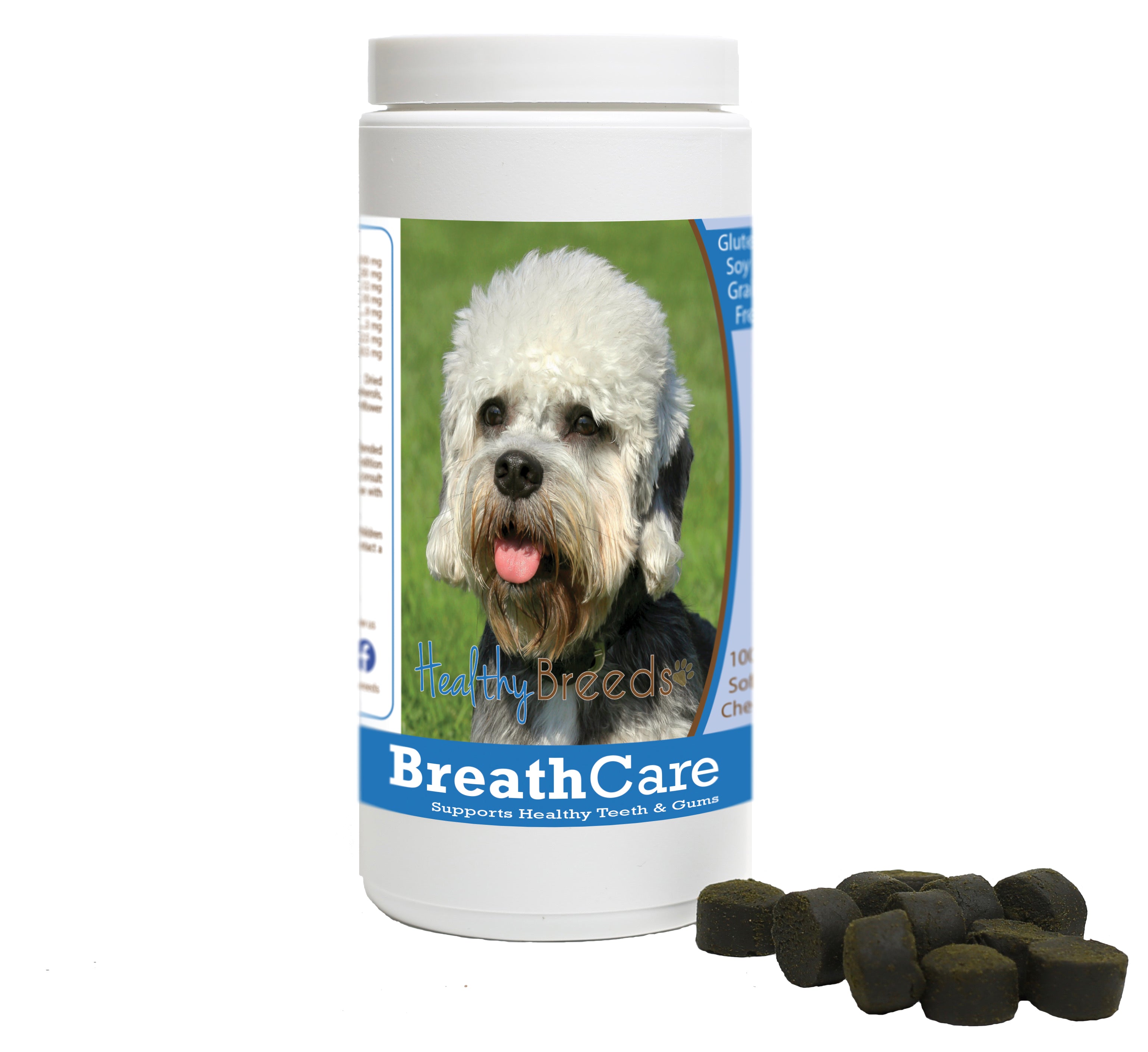 Dandie Dinmont Terrier Breath Care Soft Chews for Dogs 100 Count