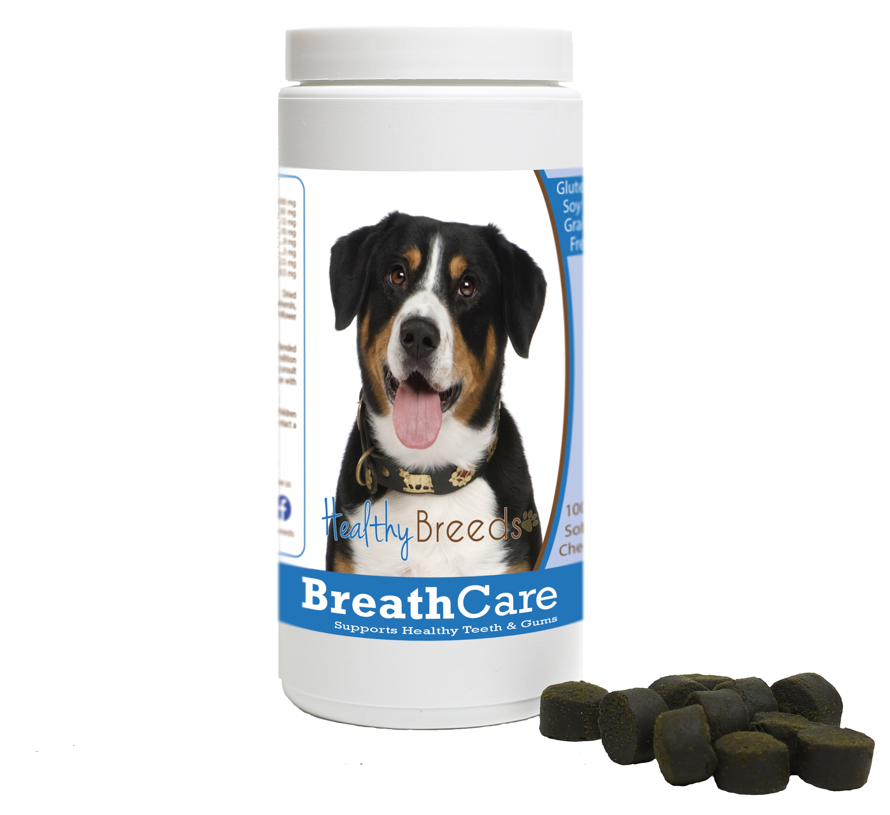 Entlebucher Mountain Dog Breath Care Soft Chews for Dogs 100 Count