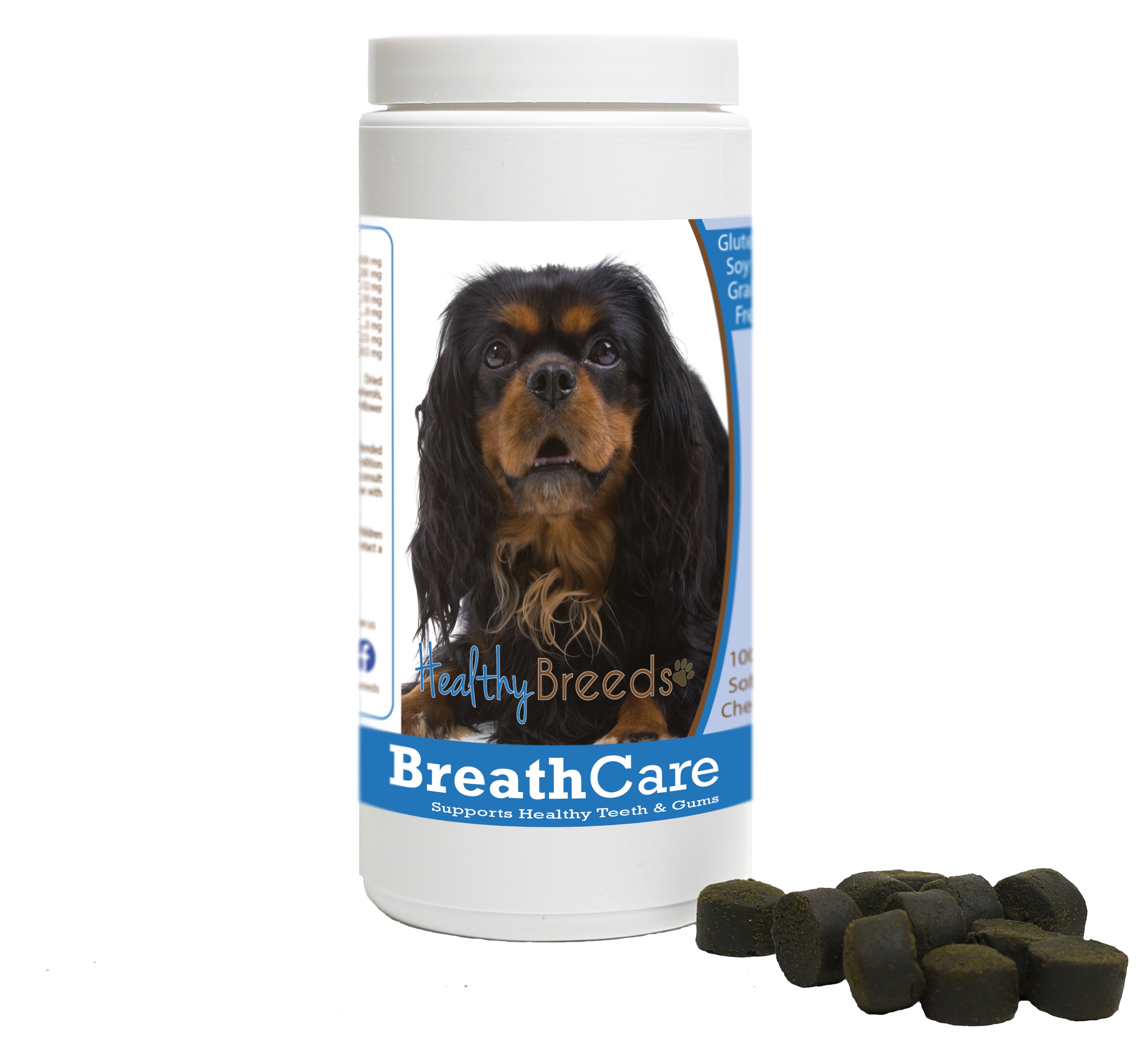 English Toy Spaniel Breath Care Soft Chews for Dogs 100 Count