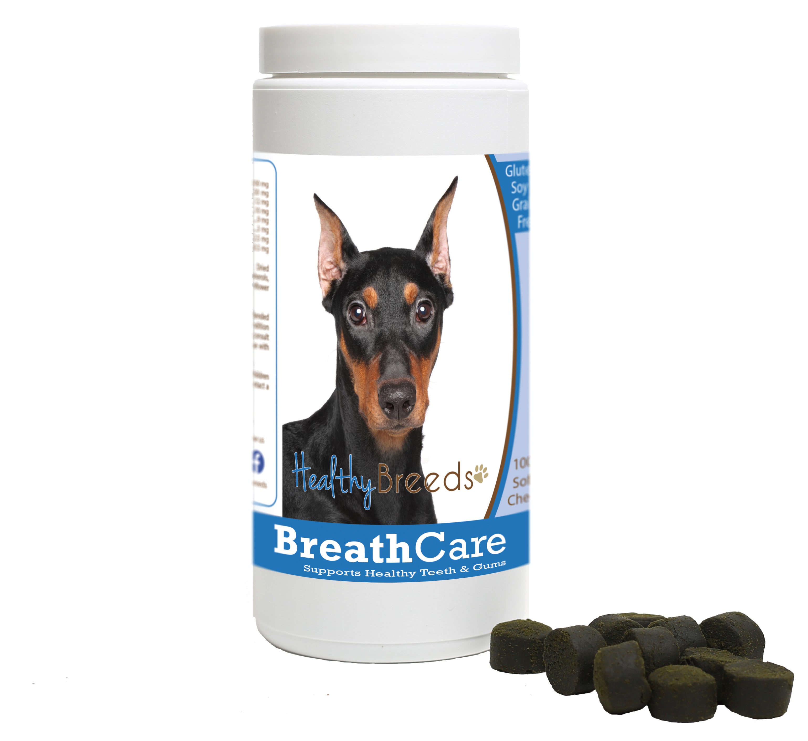 German Pinscher Breath Care Soft Chews for Dogs 100 Count