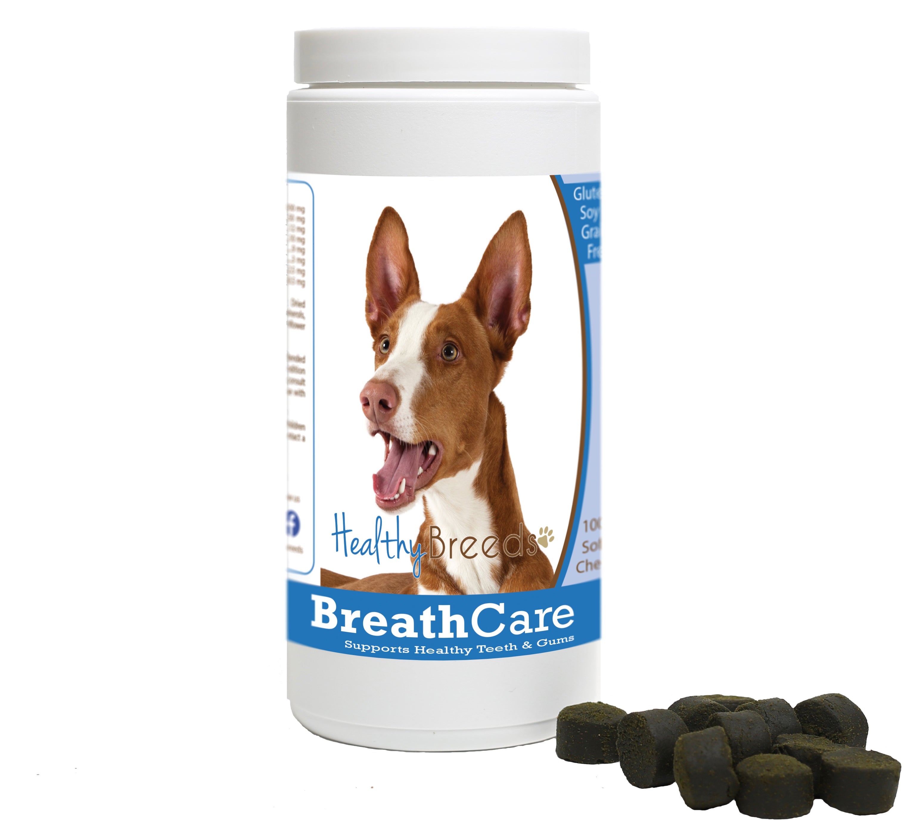 Ibizan Hound Breath Care Soft Chews for Dogs 100 Count