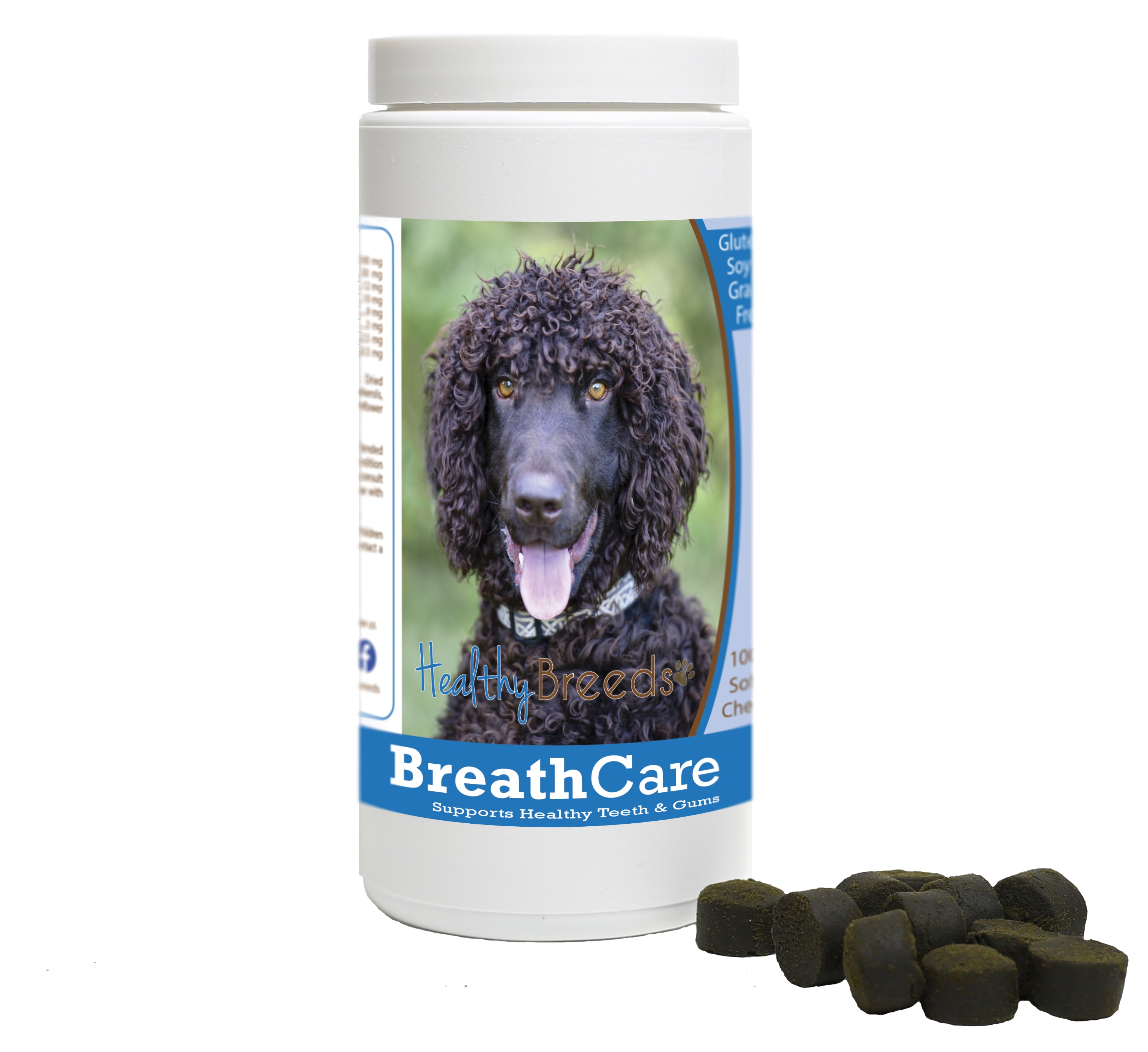 Irish Water Spaniel Breath Care Soft Chews for Dogs 100 Count
