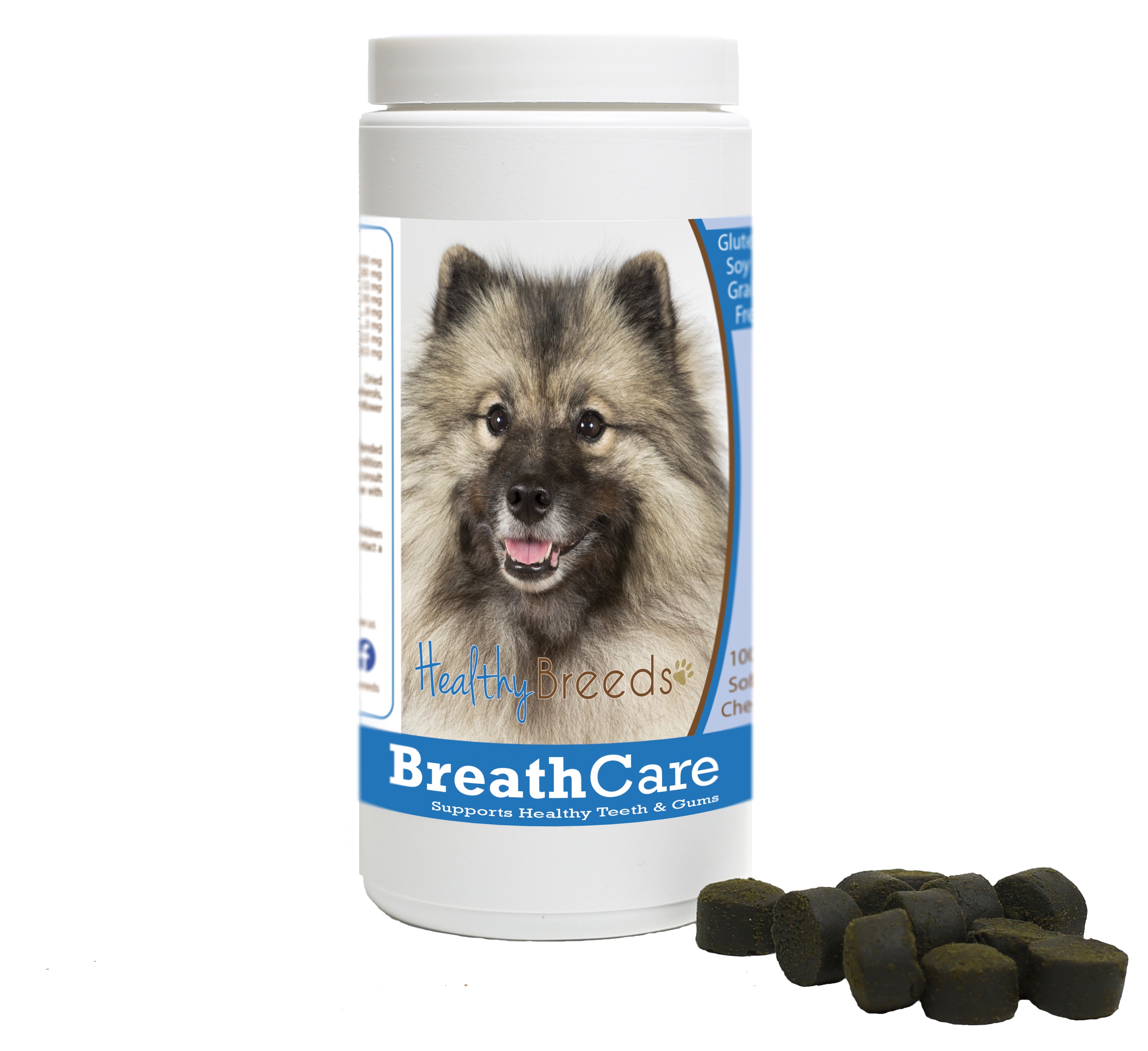 Keeshonden Breath Care Soft Chews for Dogs 100 Count