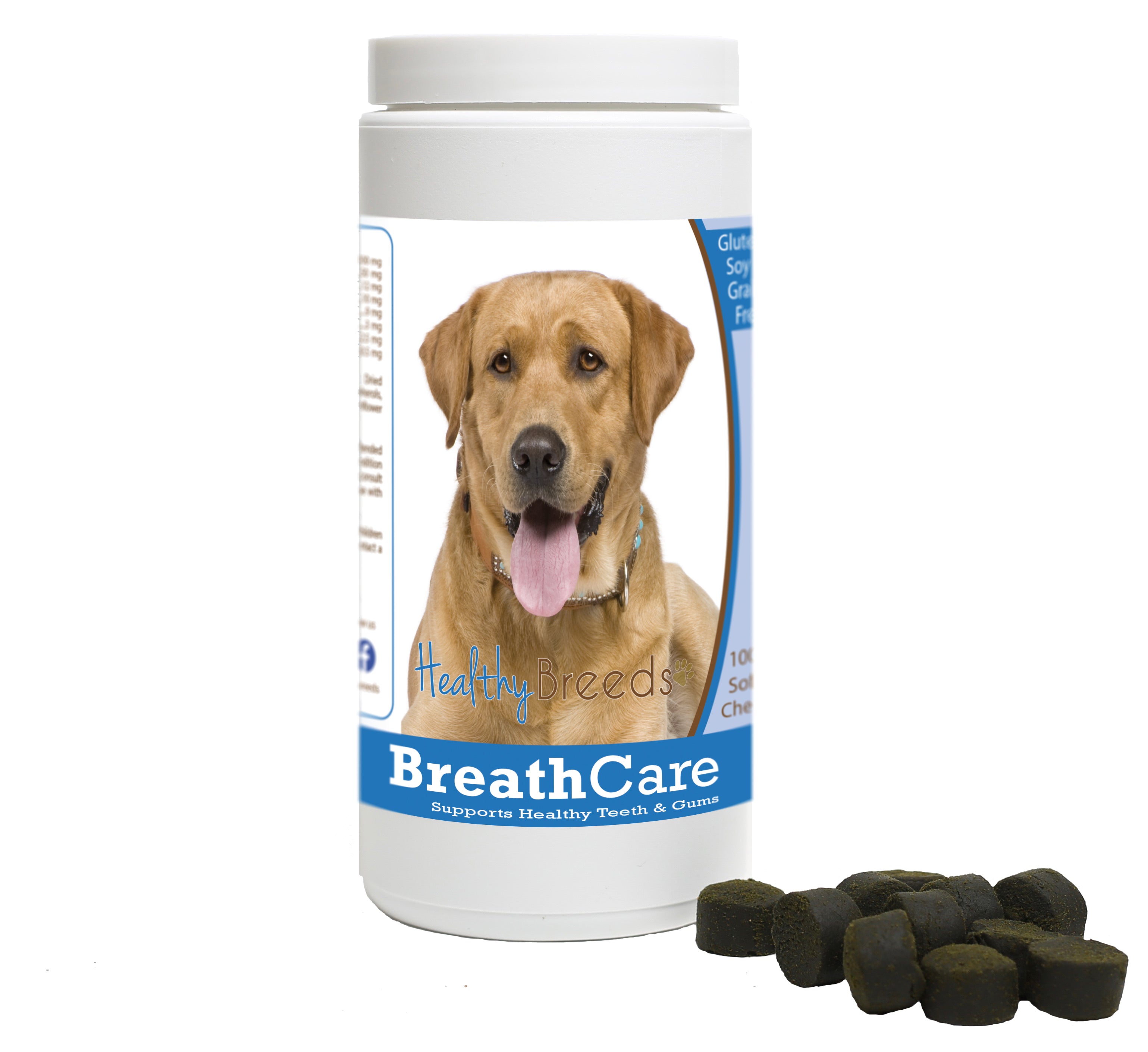 Labrador Retriever Breath Care Soft Chews for Dogs 100 Count
