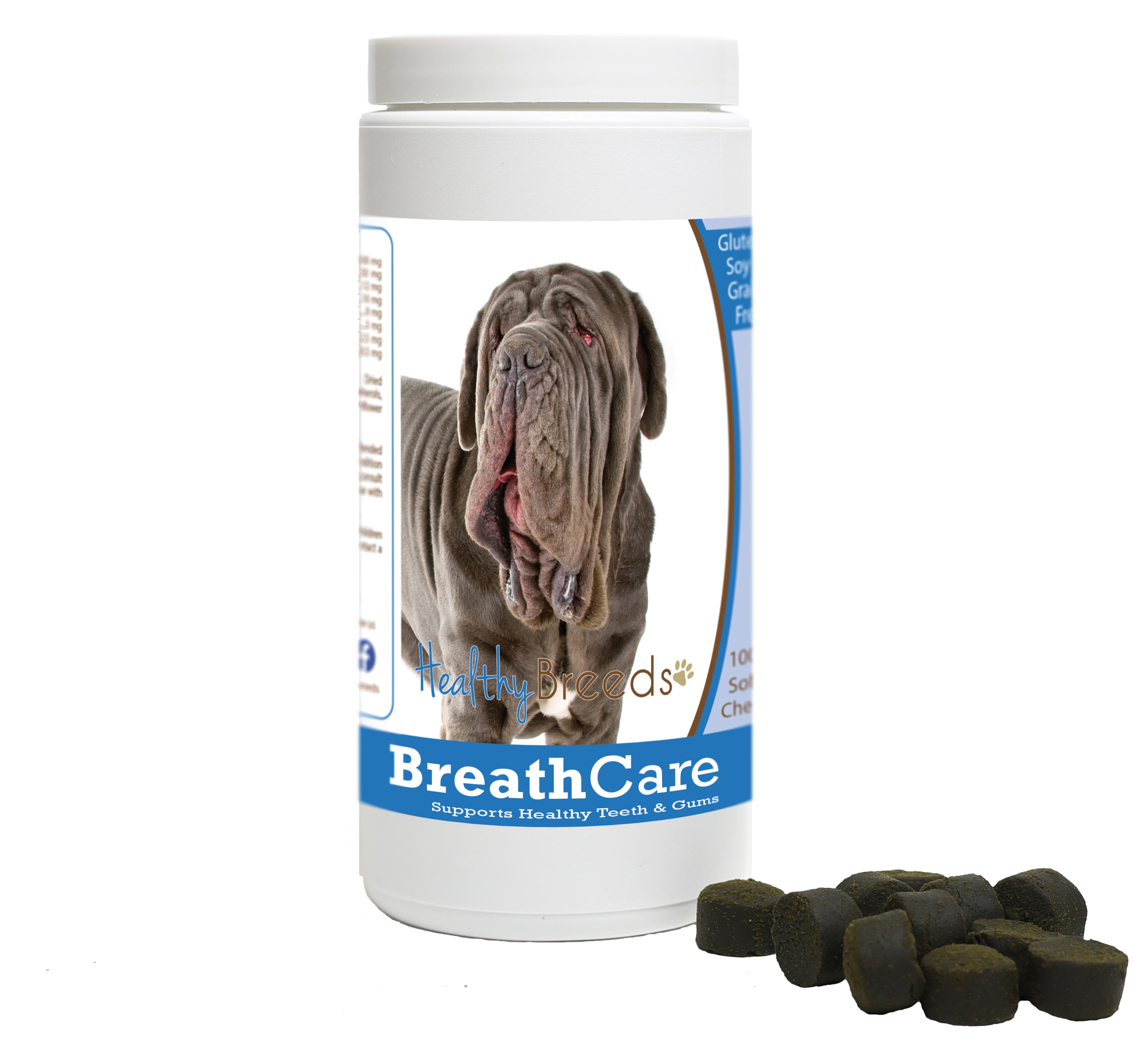 Neapolitan Mastiff Breath Care Soft Chews for Dogs 100 Count