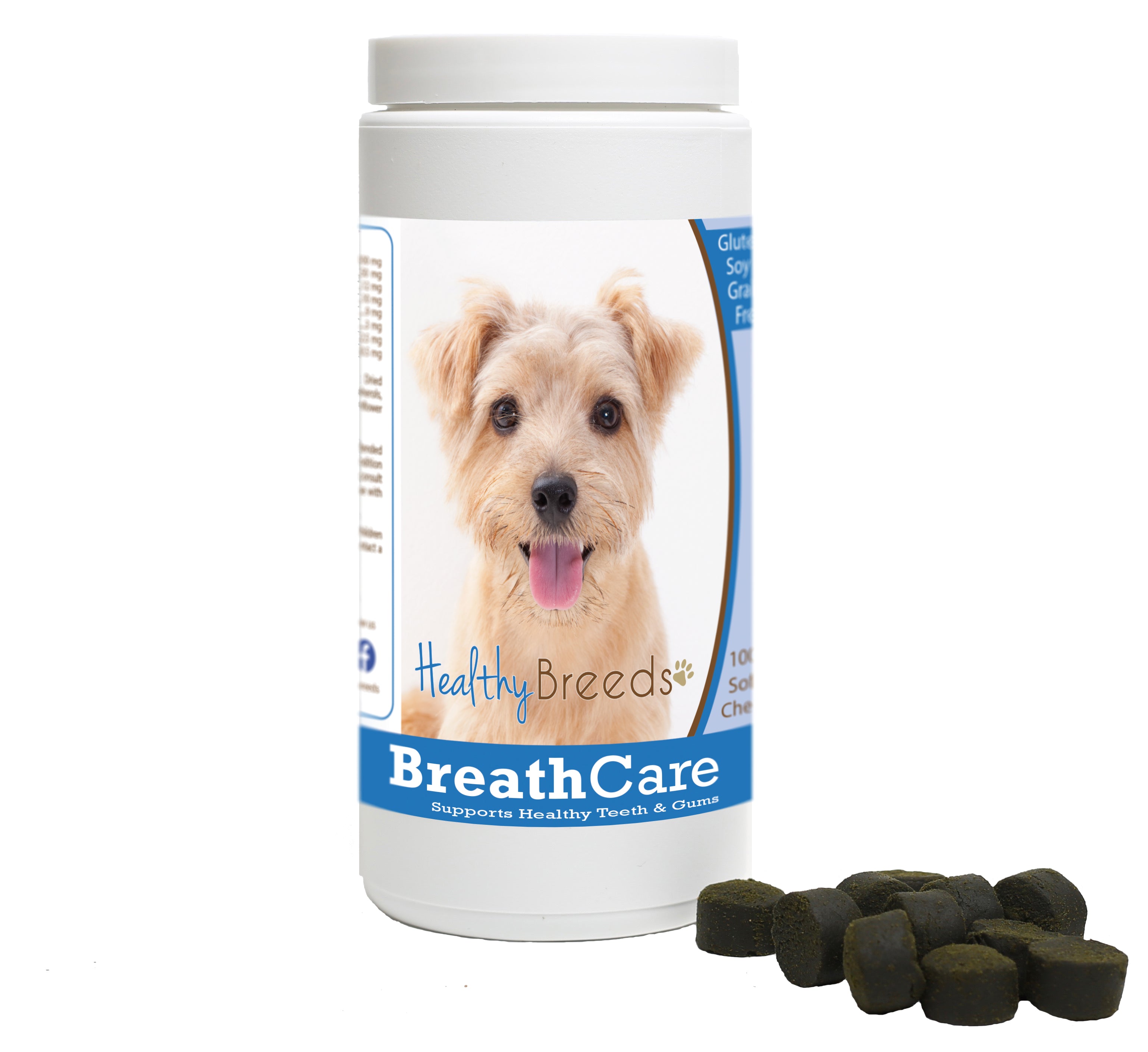 Norfolk Terrier Breath Care Soft Chews for Dogs 100 Count
