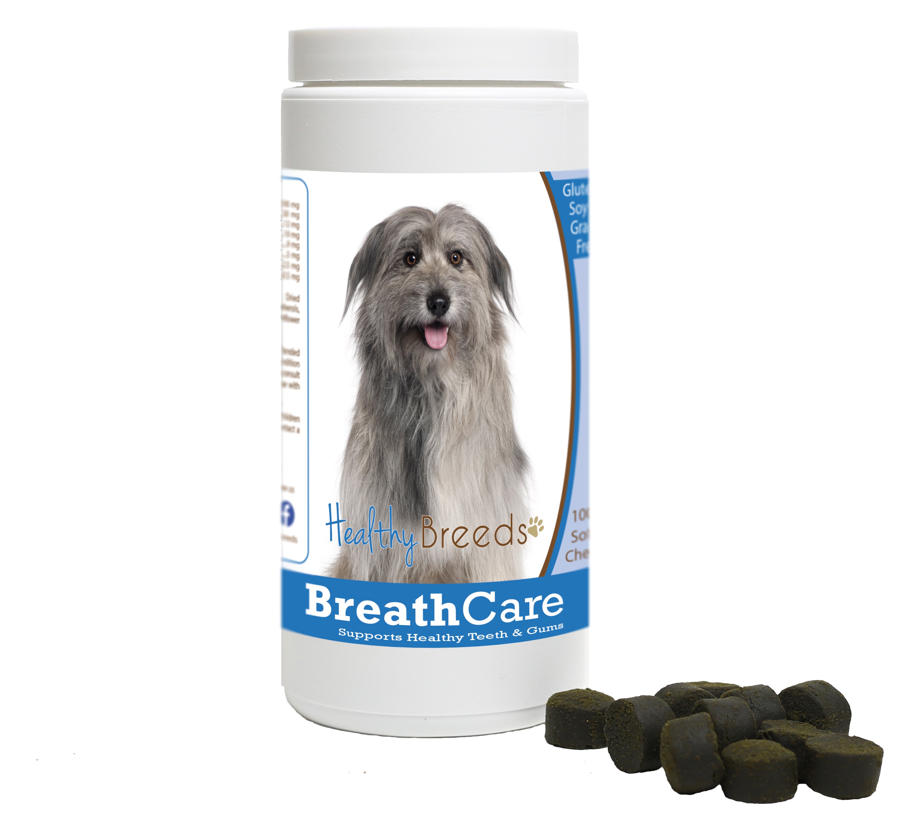 Pyrenean Shepherd Breath Care Soft Chews for Dogs 100 Count