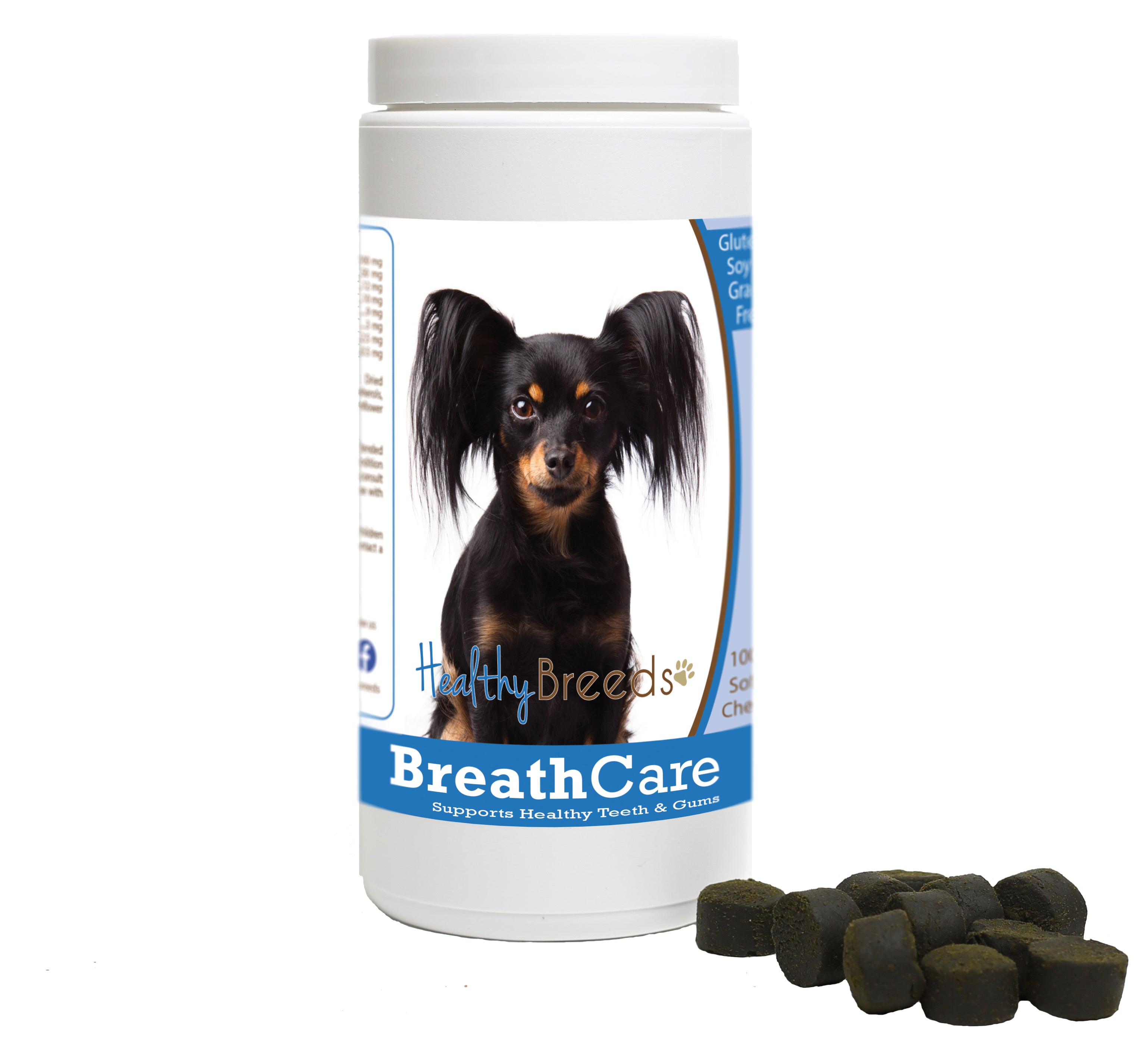 Russian Toy Terrier Breath Care Soft Chews for Dogs 100 Count