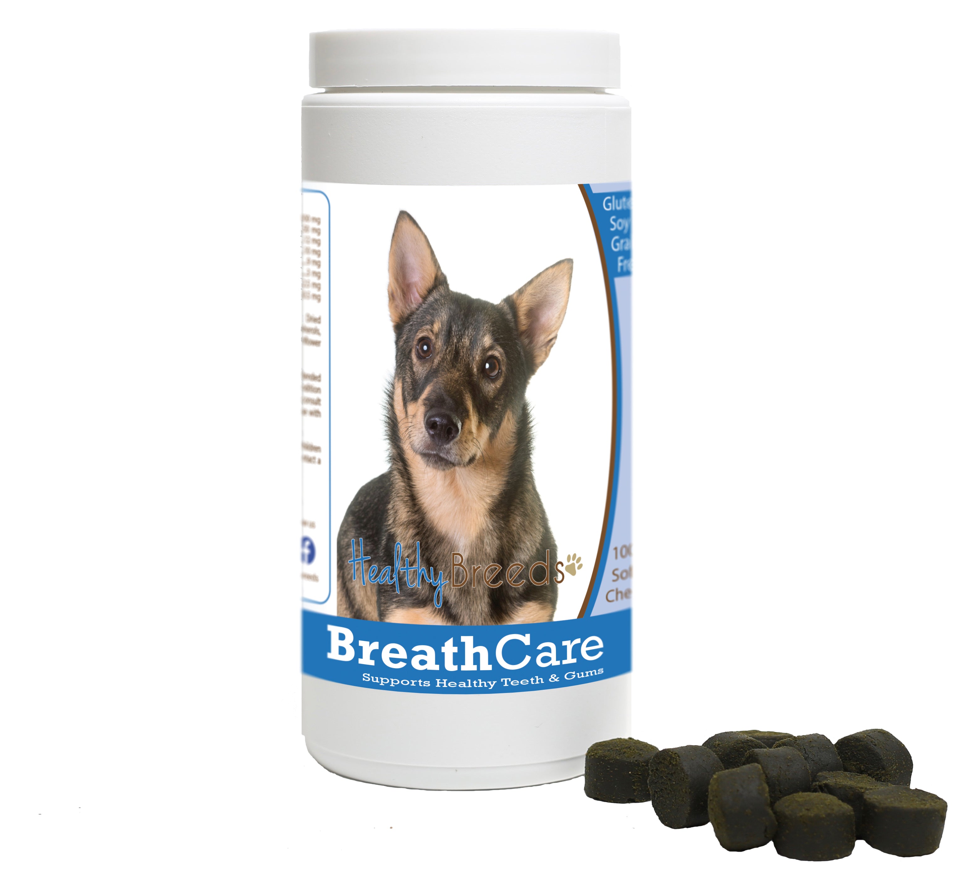 Swedish Vallhund Breath Care Soft Chews for Dogs 100 Count