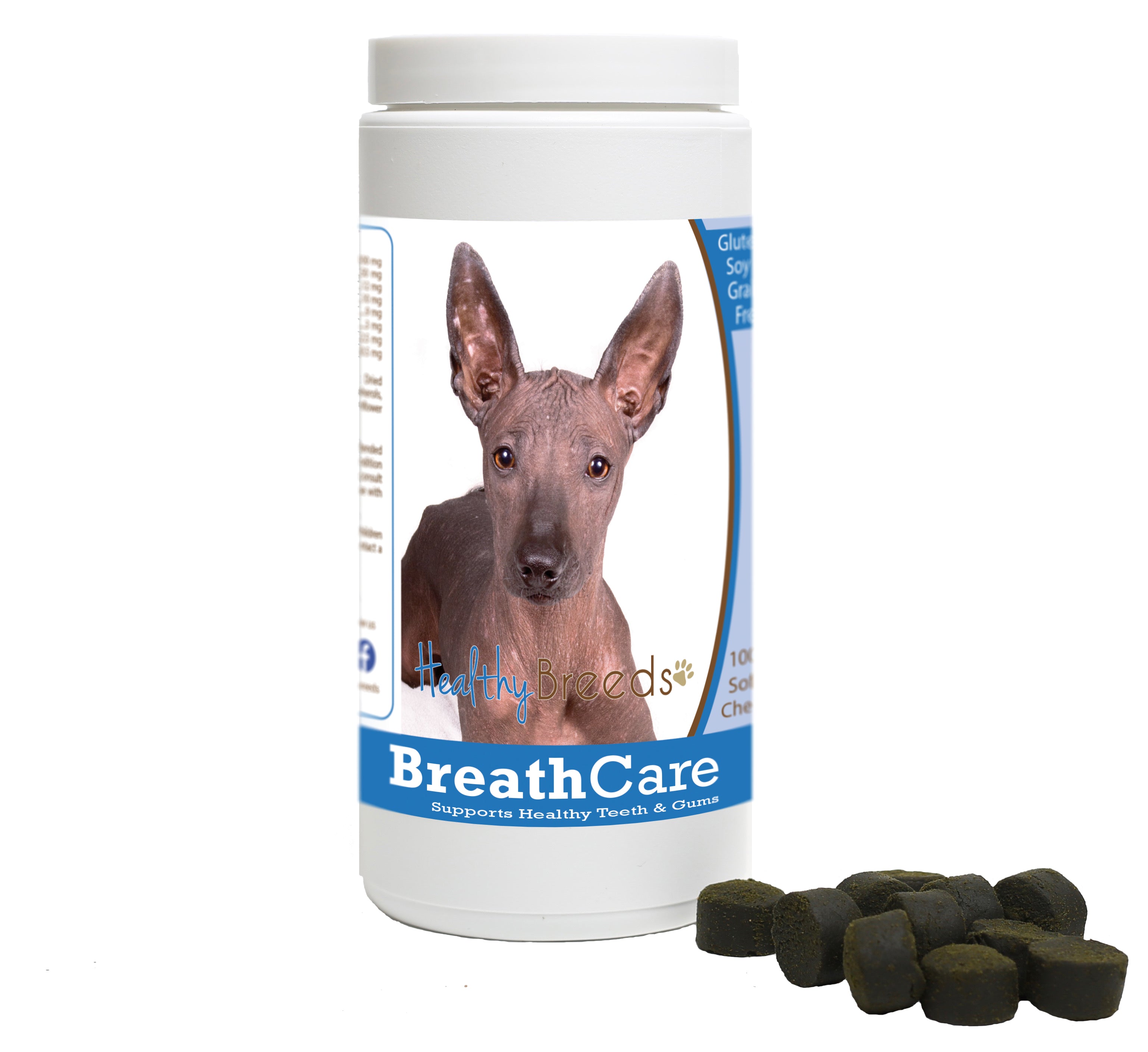 Xoloitzcuintli Breath Care Soft Chews for Dogs 100 Count