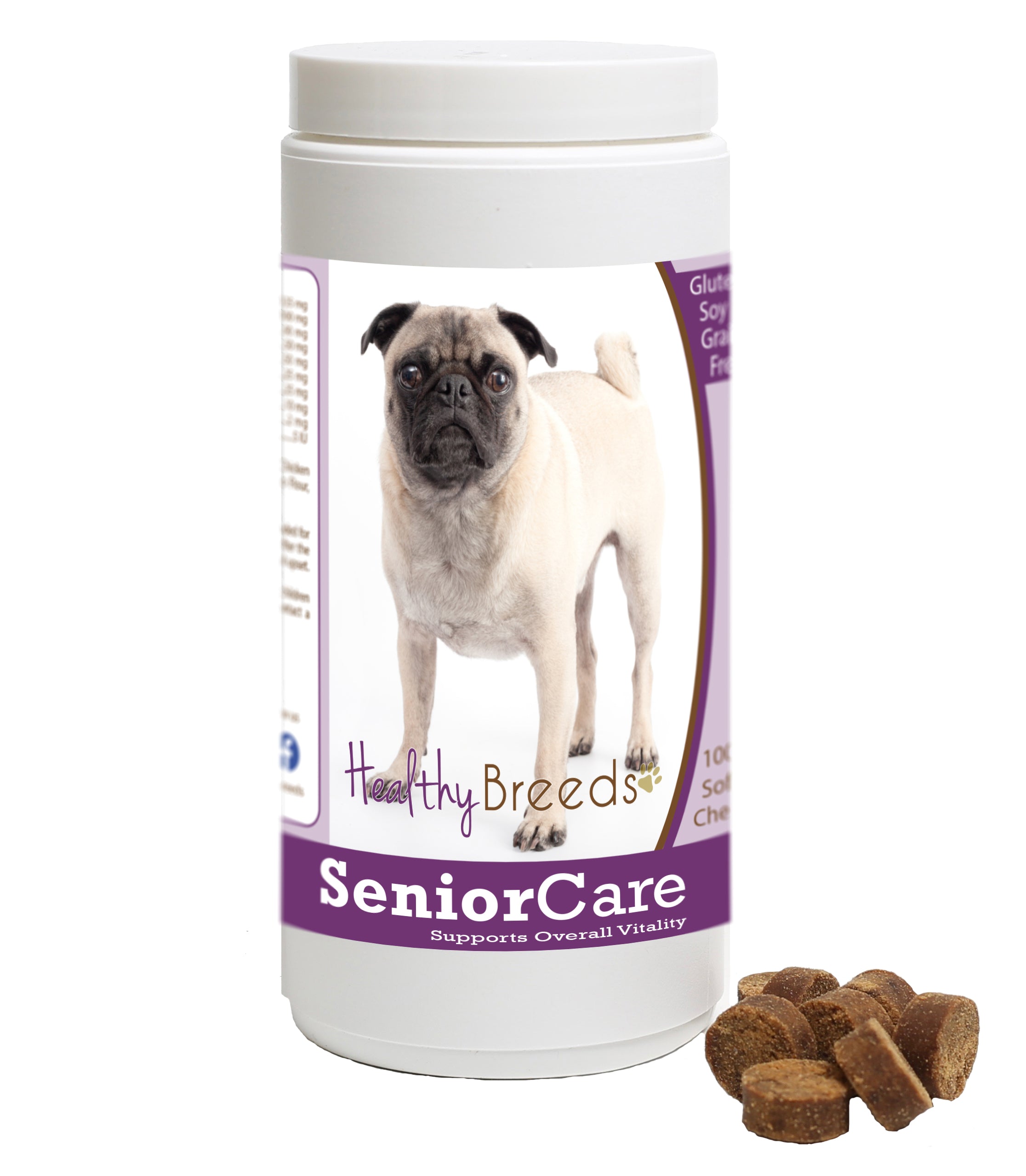 Pug Senior Dog Care Soft Chews 100 Count