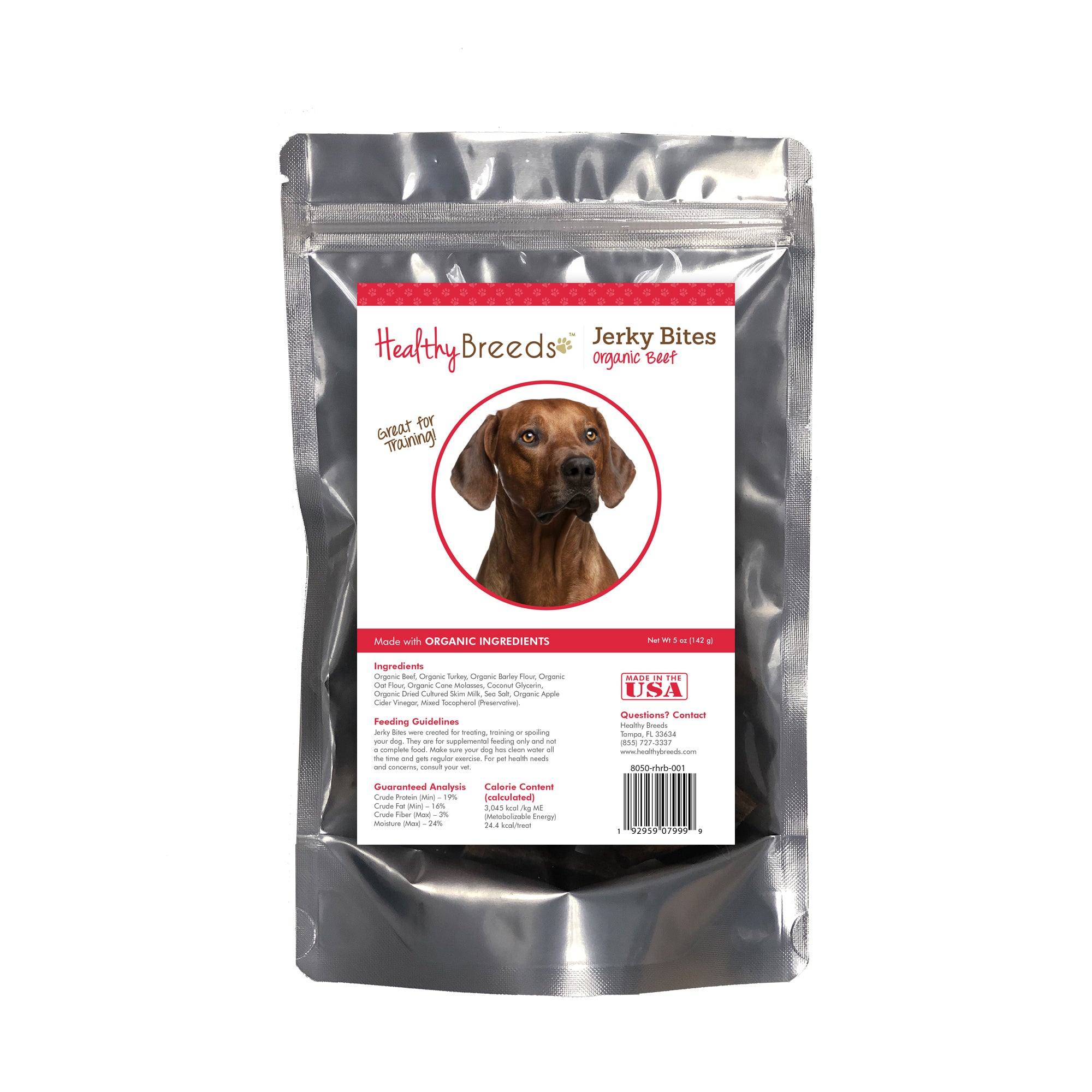 Rhodesian Ridgeback Jerky Bites Beef Recipe Dog Treats 5 oz