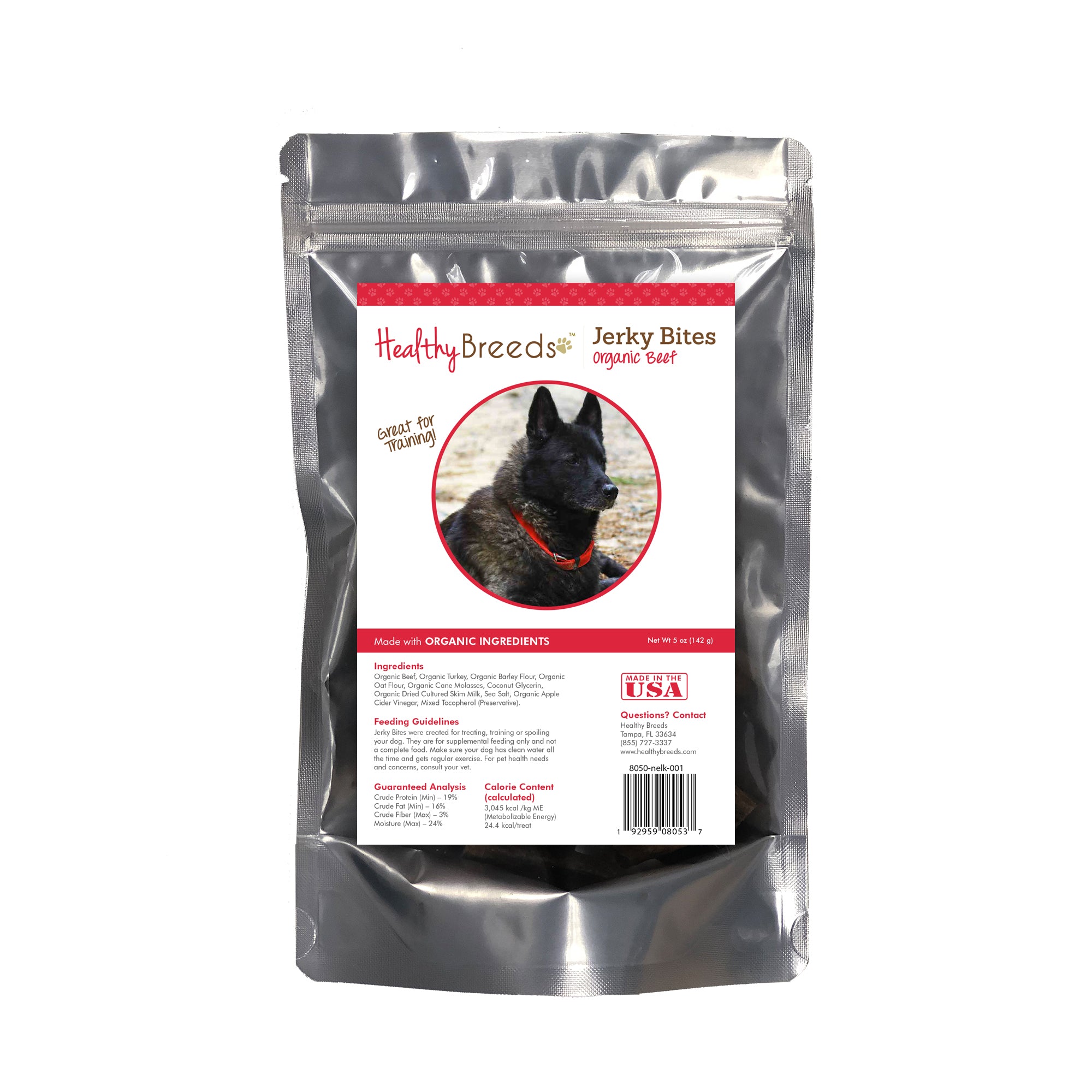 Norwegian Elkhound Jerky Bites Beef Recipe Dog Treats 5 oz