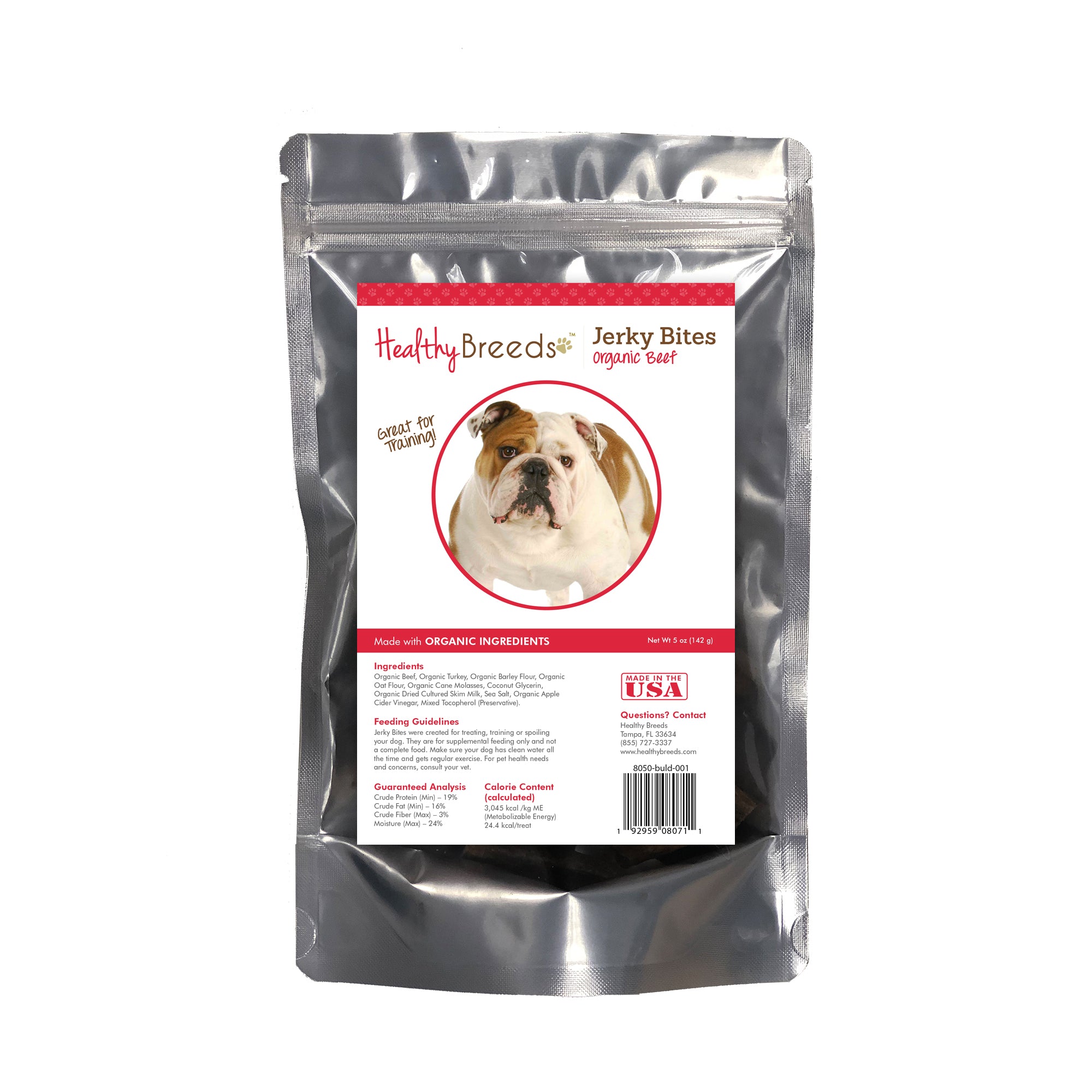 Bulldog Jerky Bites Beef Recipe Dog Treats oz - Main Image