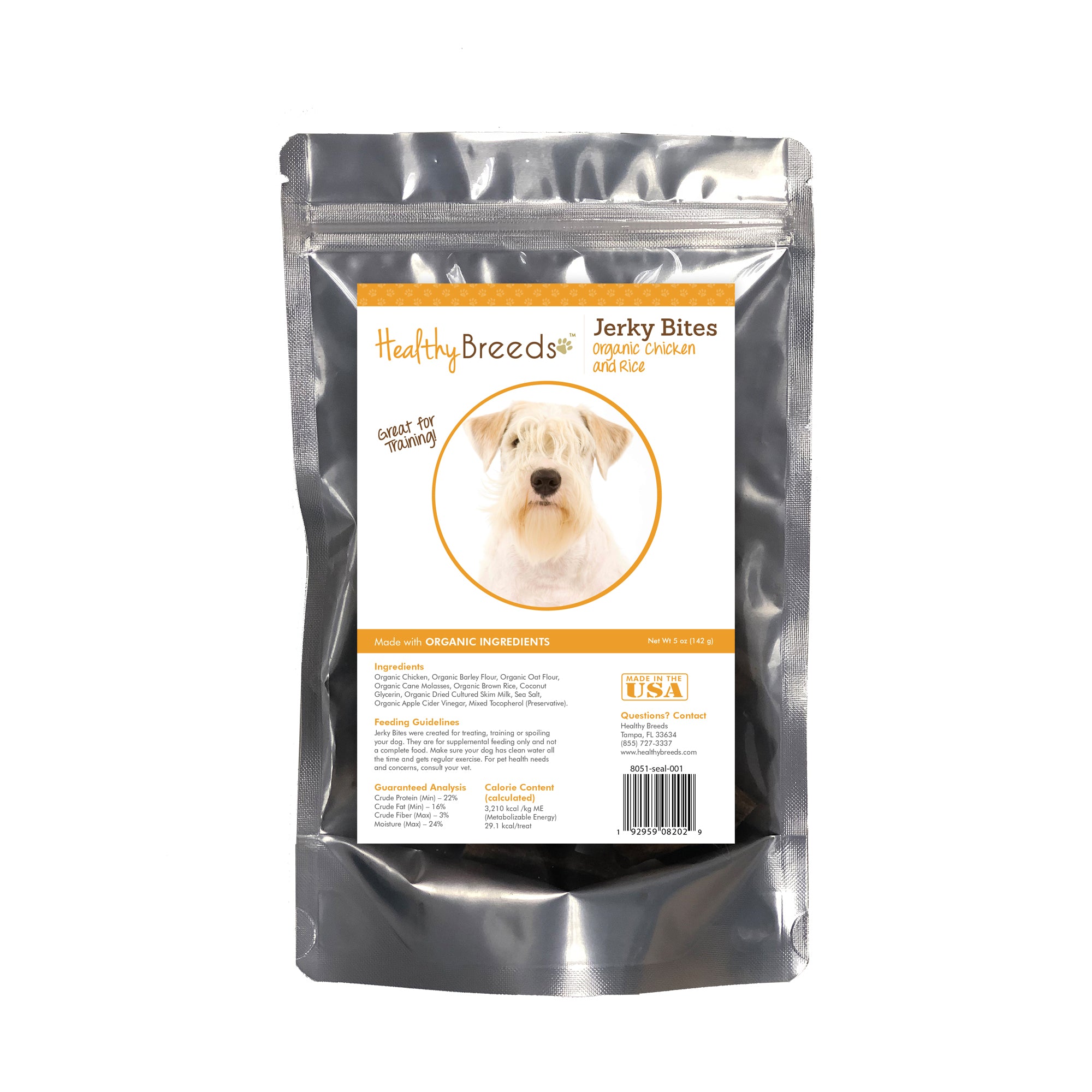 Sealyham Terrier Jerky Bites Chicken & Rice Recipe Dog Treats 5 oz