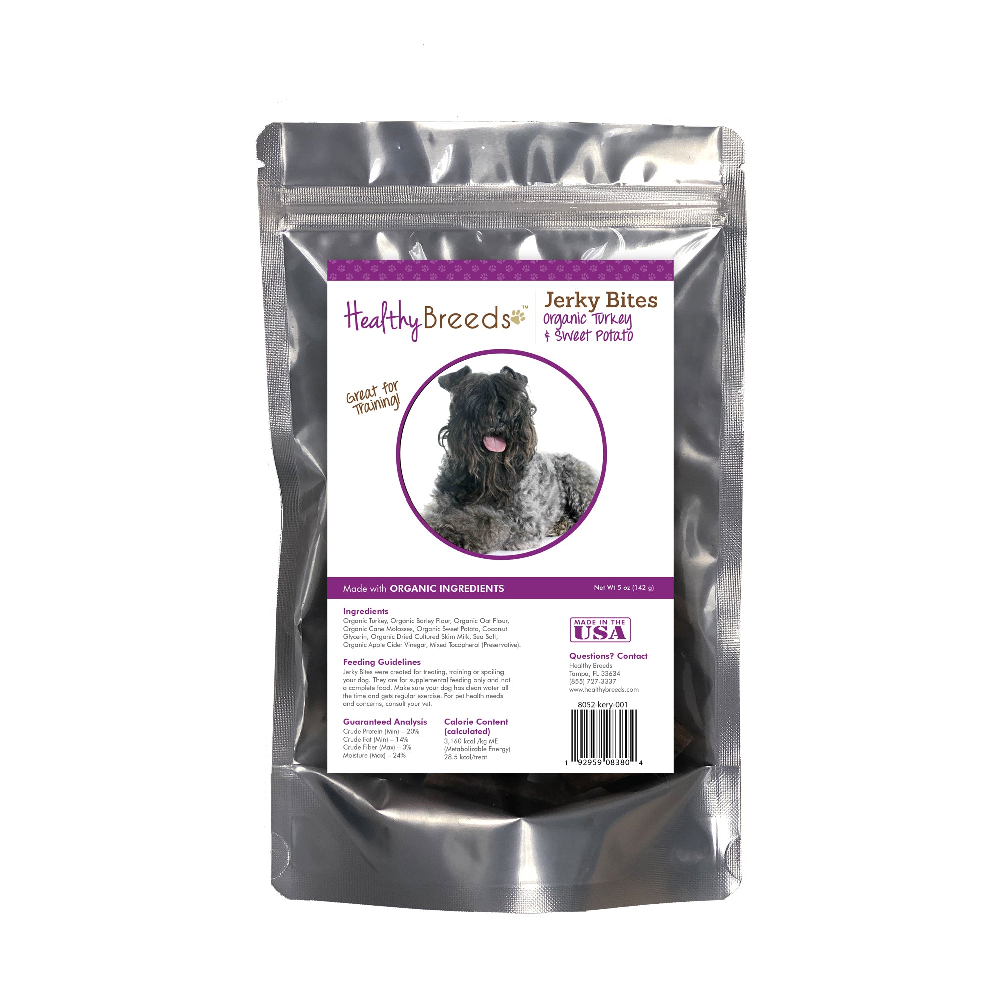 Kerry Blue Terrier Jerky Bites Turkey & Sweet Potato Recipe Dog Treats 5 oz