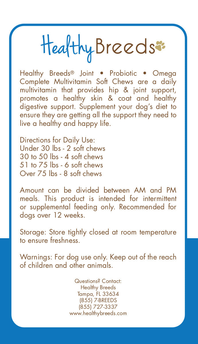 Entlebucher Mountain Dog All In One Multivitamin Soft Chew 120 Count