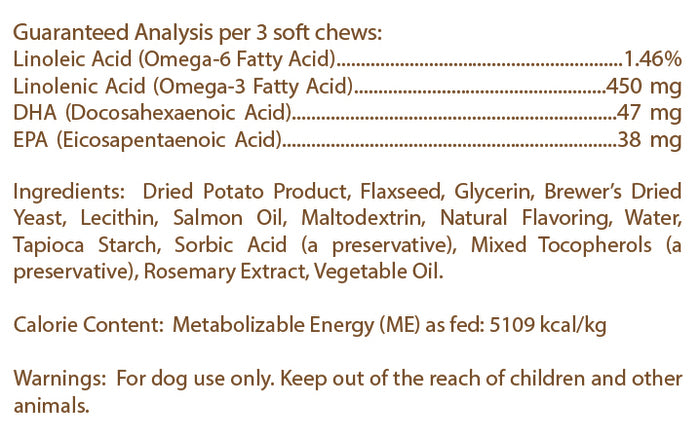 Entlebucher Mountain Dog Salmon Oil Soft Chews 90 Count