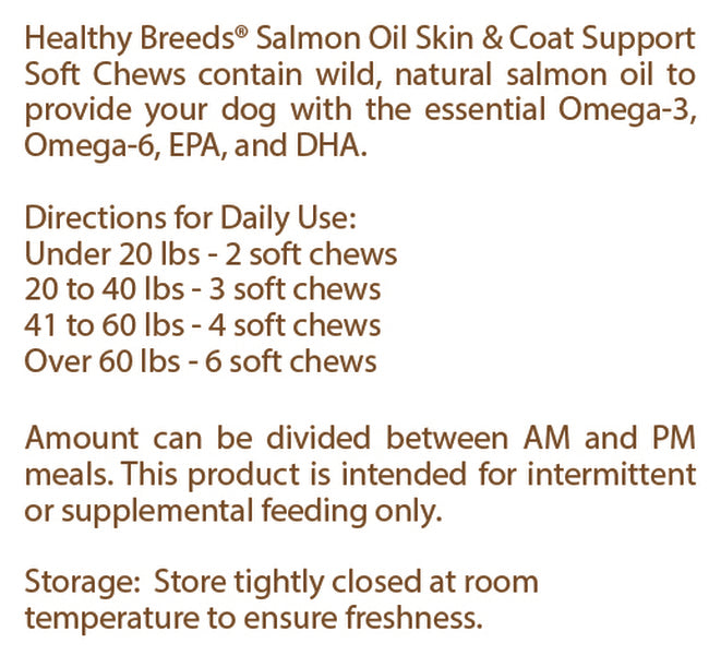 Australian Cattle Dog Salmon Oil Soft Chews 90 Count