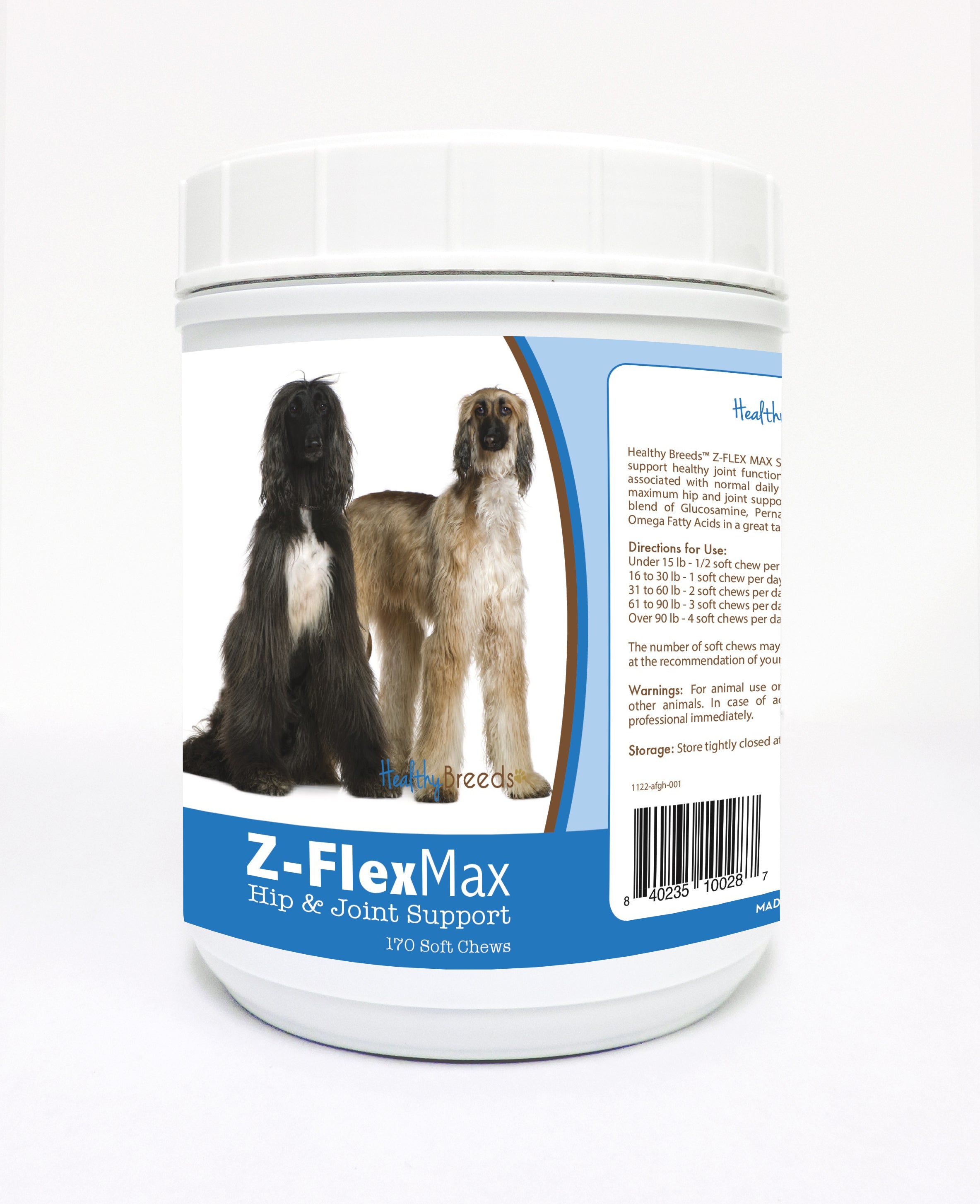Afghan Hound Z-Flex Max Hip and Joint Soft Chews 170 Count