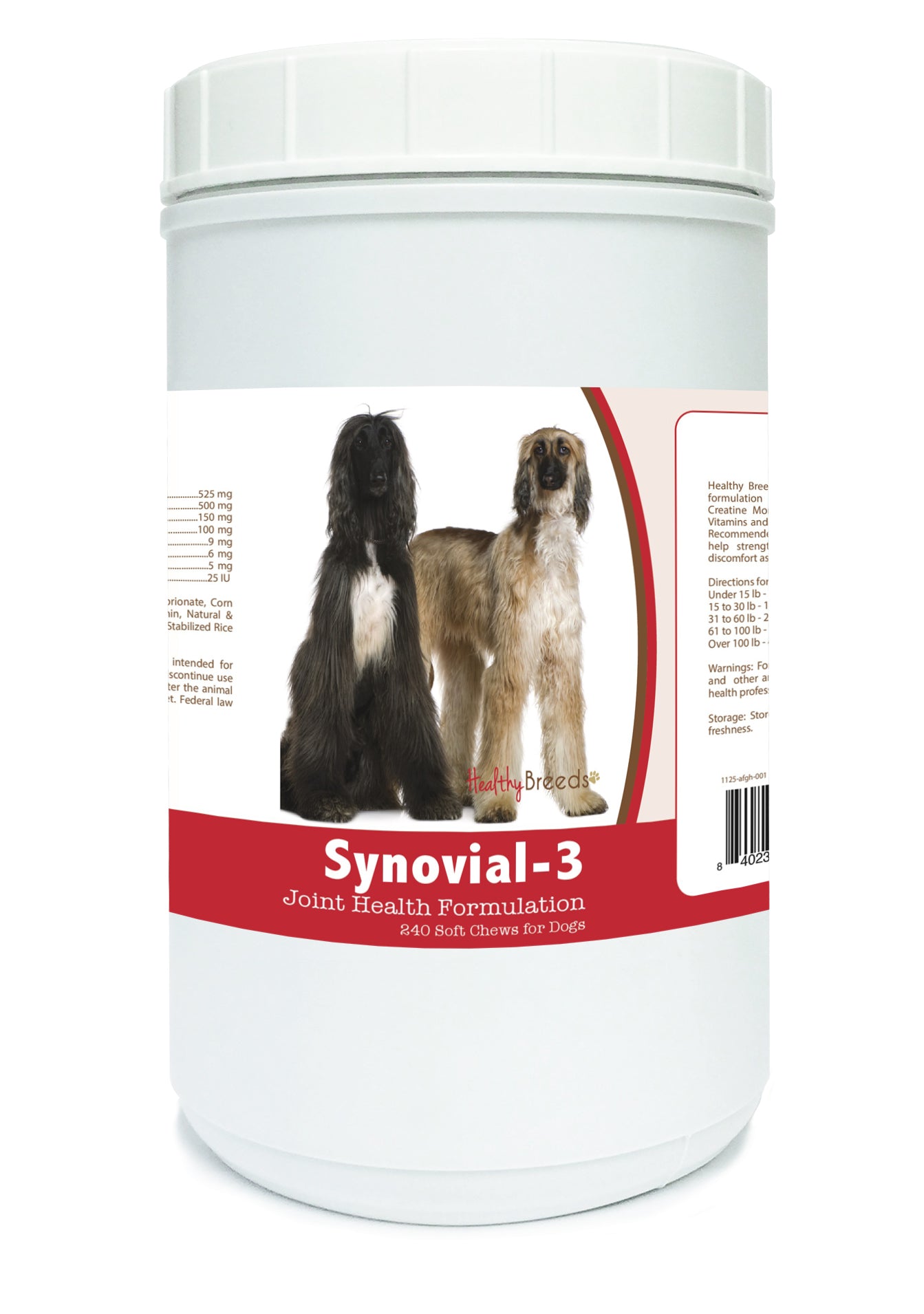 Afghan Hound Synovial-3 Joint Health Formulation Soft Chews 240 Count