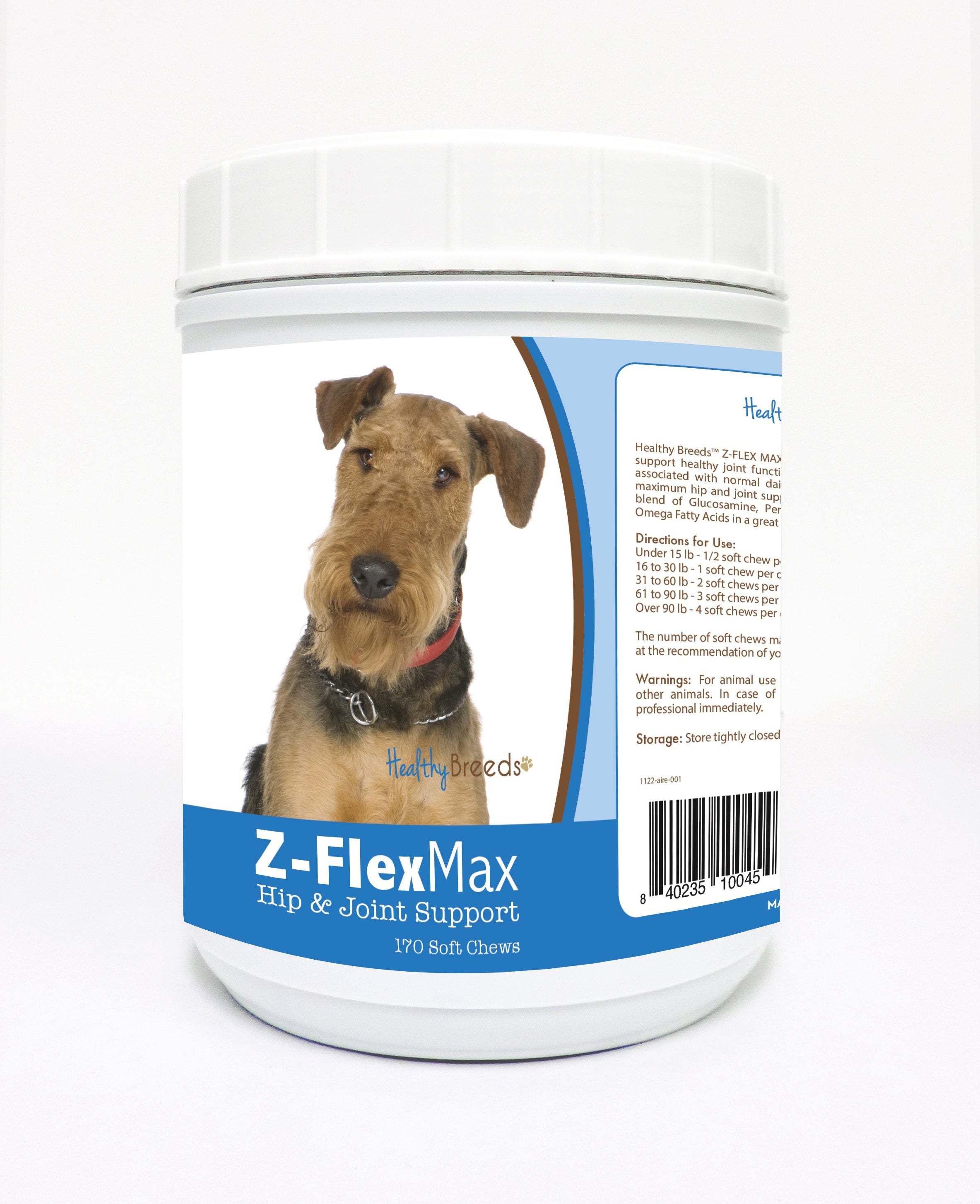 Airedale Terrier Z-Flex Max Hip and Joint Soft Chews 170 Count