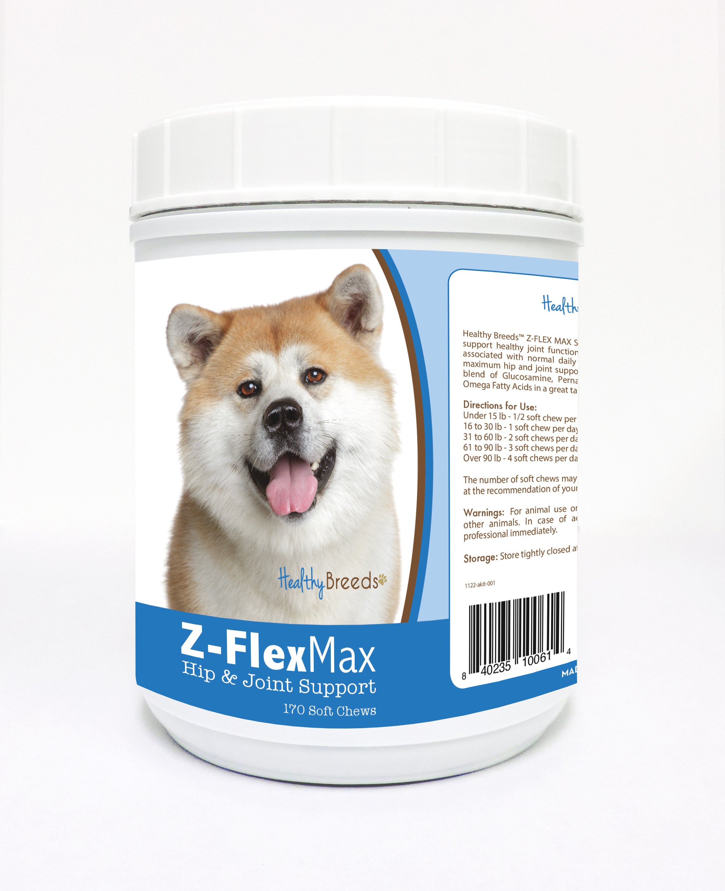 Akita Z-Flex Max Hip and Joint Soft Chews 170 Count