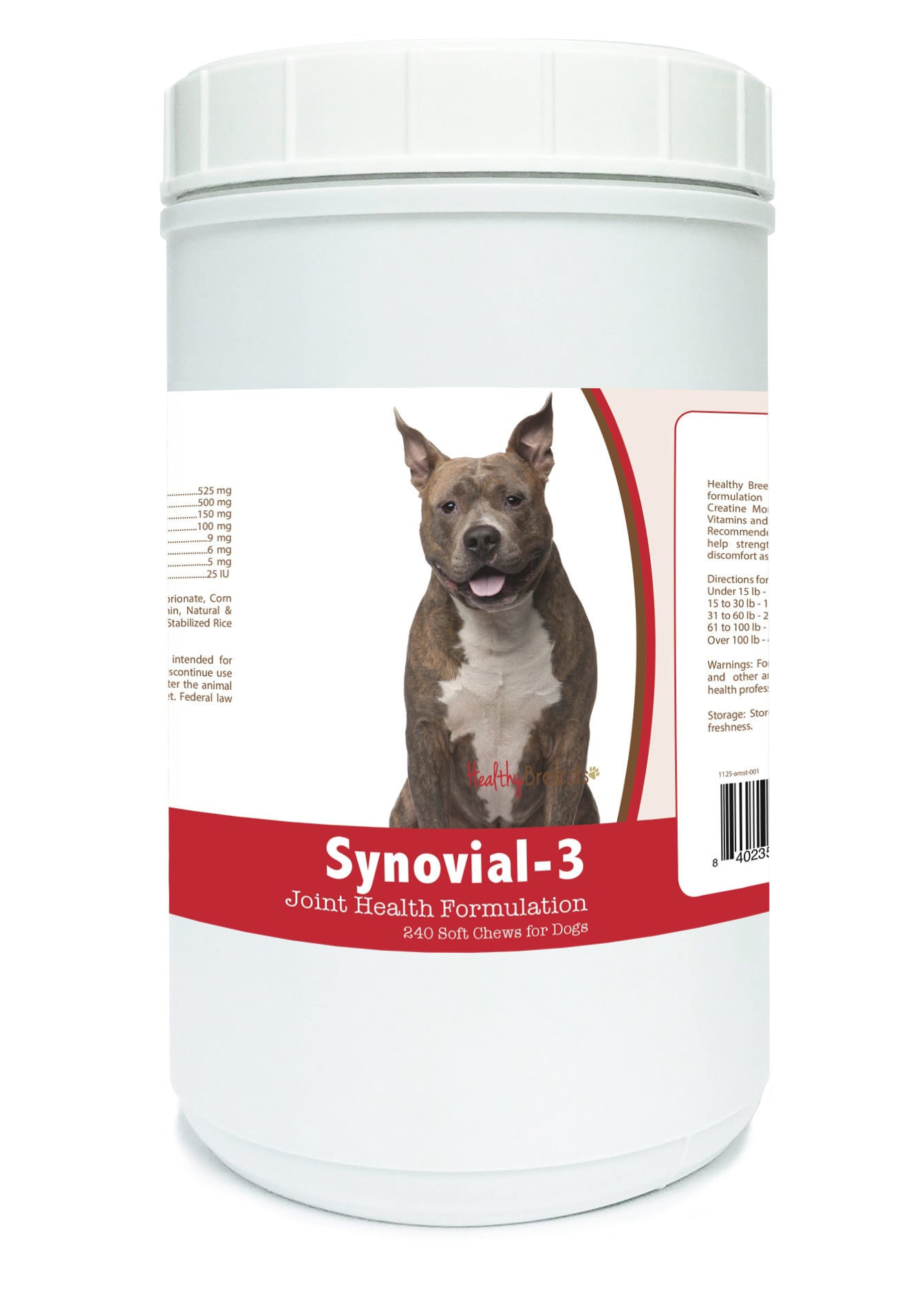 American Staffordshire Terrier Synovial-3 Joint Health Formulation Soft Chews 240 Coun