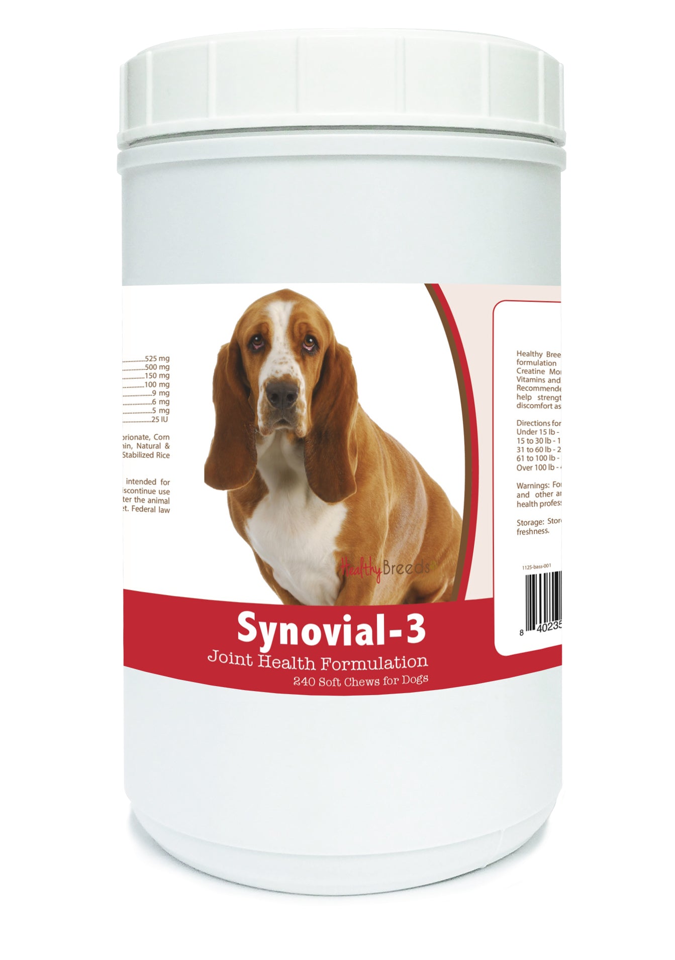 Basset Hound Synovial-3 Joint Health Formulation Soft Chews 240 Count
