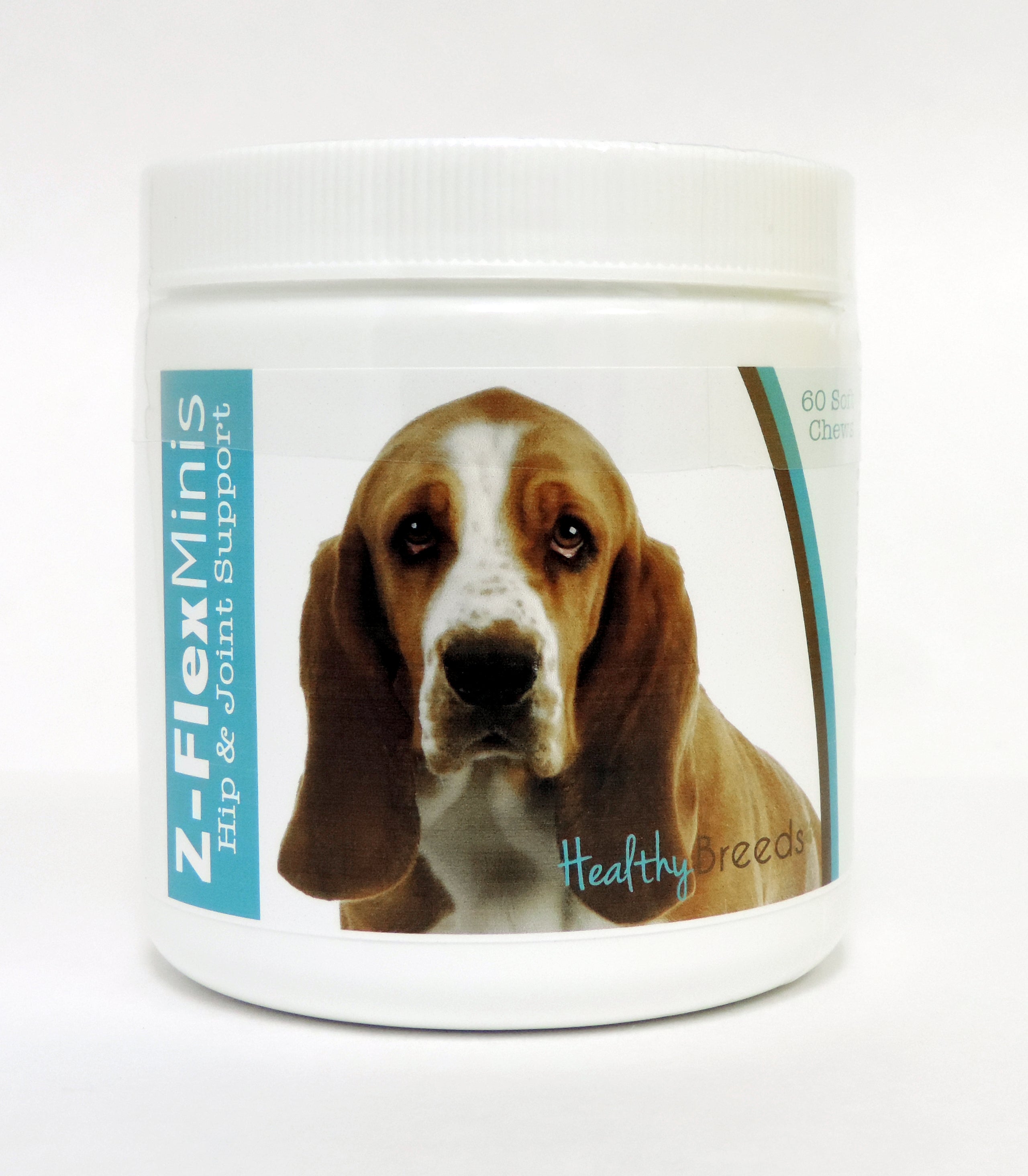 Basset Hound Z-Flex Minis Hip and Joint Support Soft Chews 60 Count