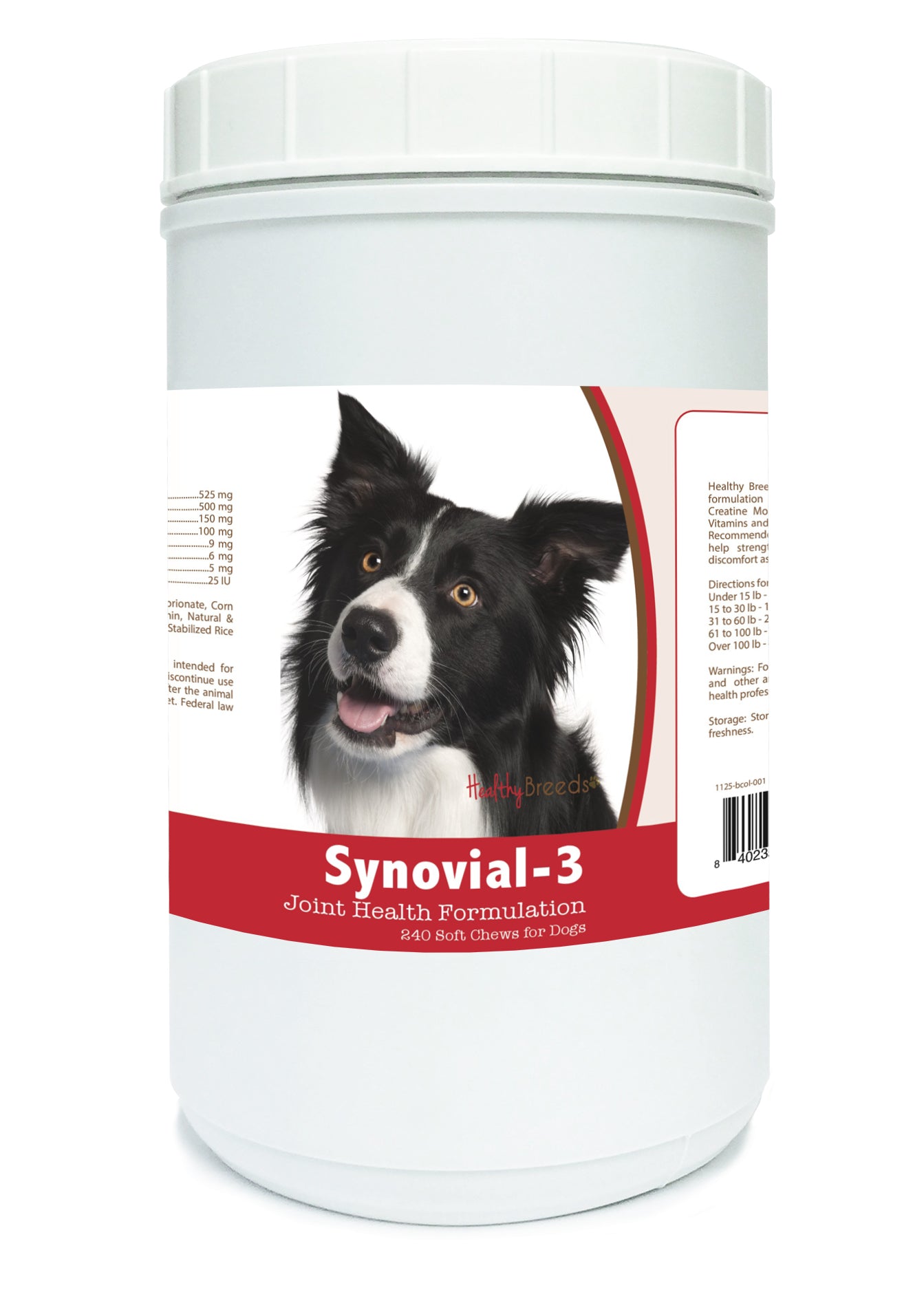 Border Collie Synovial-3 Joint Health Formulation Soft Chews 240 Count