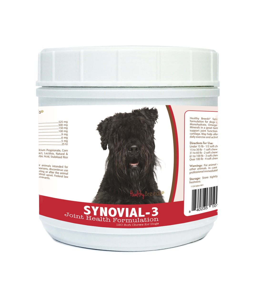 Bouvier des Flandres Synovial-3 Joint Health Formulation Soft Chews 120 Count