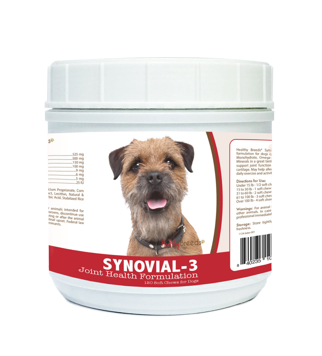 Border Terrier Synovial-3 Joint Health Formulation Soft Chews 120 Count