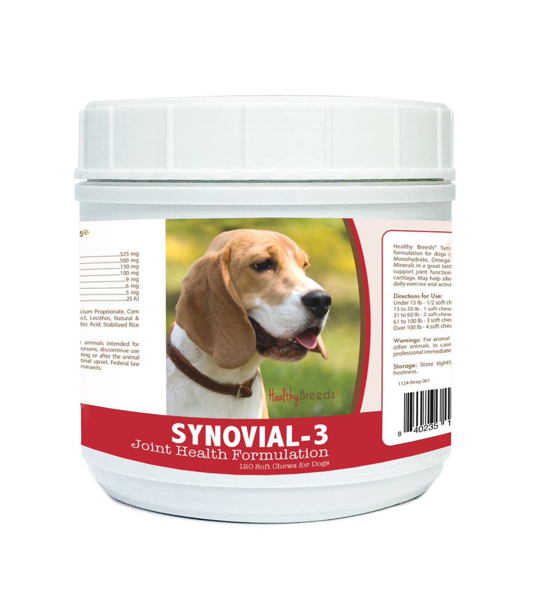 Beagle Synovial-3 Joint Health Formulation Soft Chews 120 Count