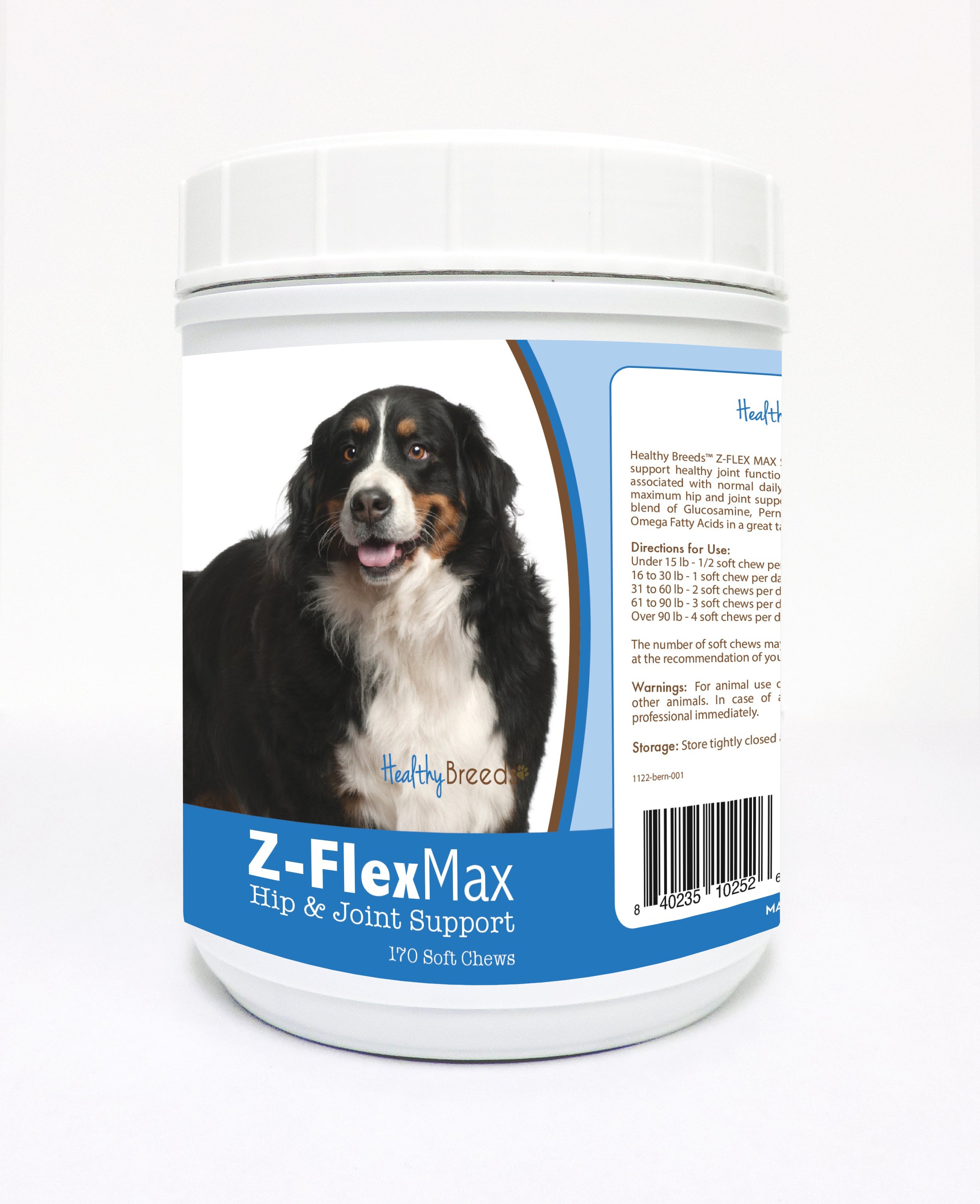 Bernese Mountain Dog Z-Flex Max Hip and Joint Soft Chews 170 Count