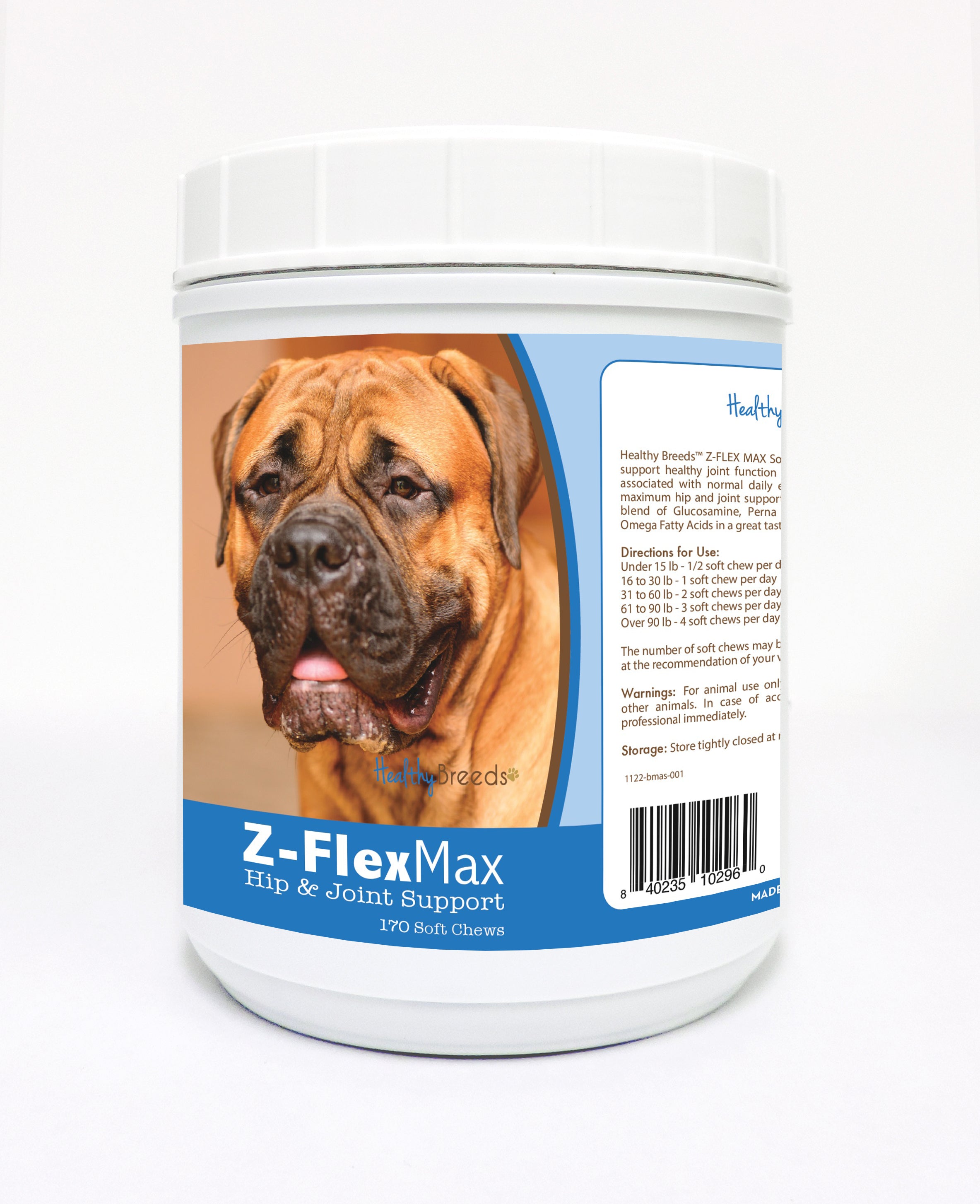 Bullmastiff Z-Flex Max Hip and Joint Soft Chews 170 Count