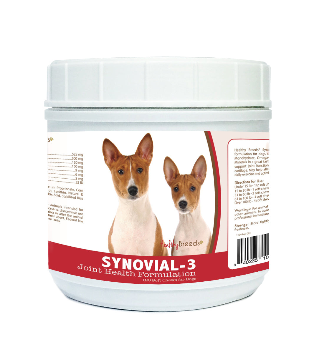Basenji Synovial-3 Joint Health Formulation Soft Chews 120 Count