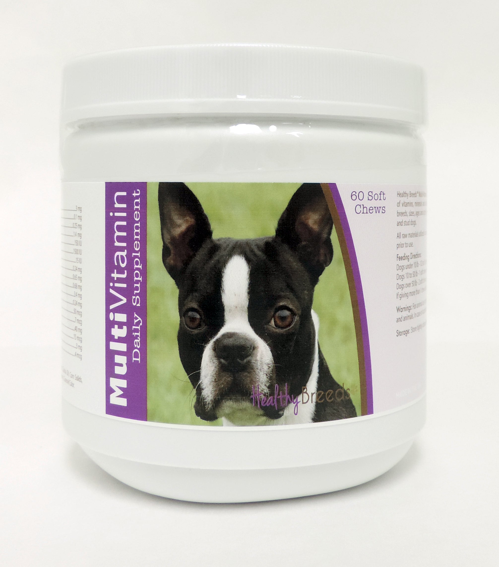 Boston Terrier Multi-Vitamin Soft Chews 60 Count