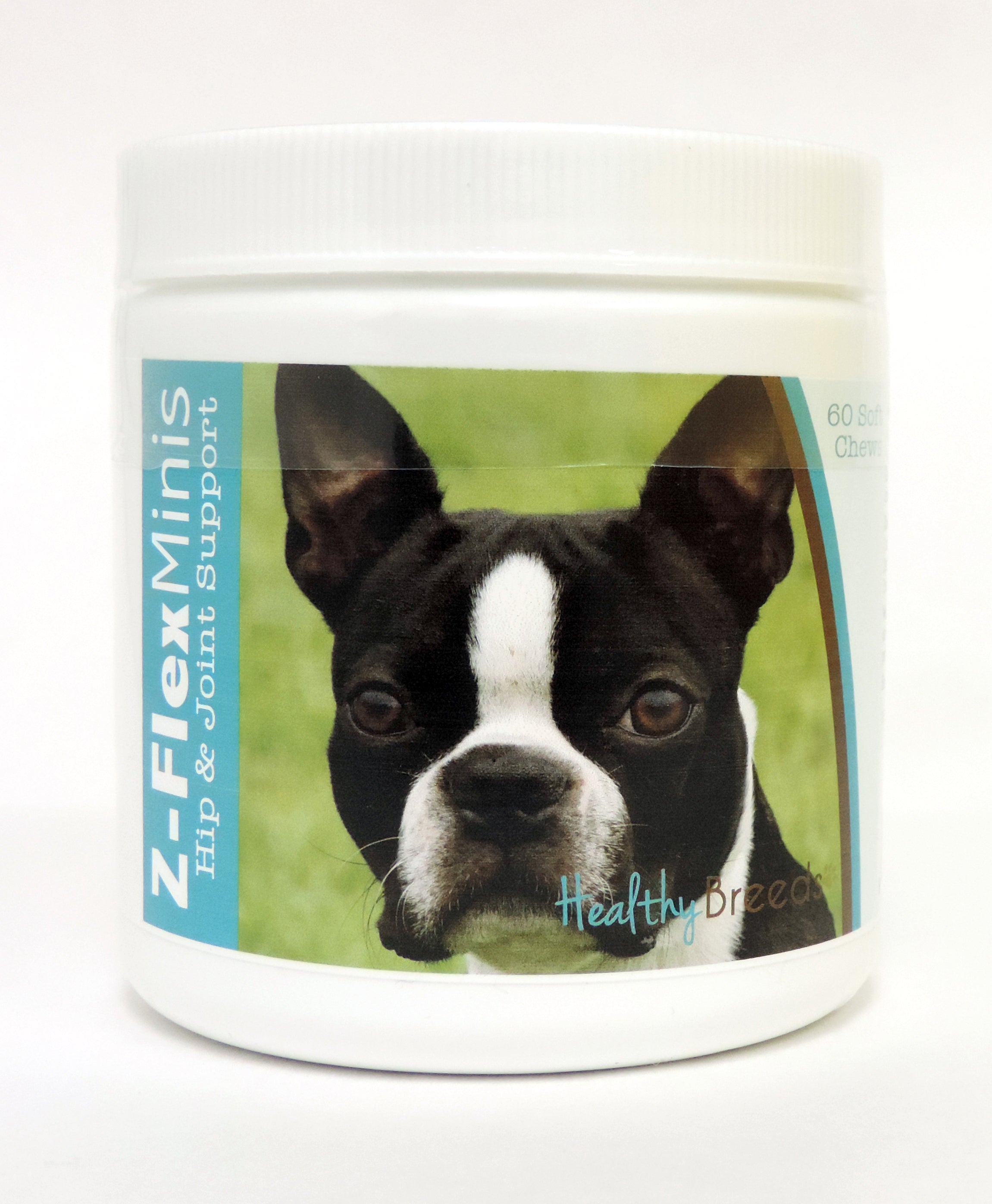 Boston Terrier Z-Flex Minis Hip and Joint Support Soft Chews 60 Count