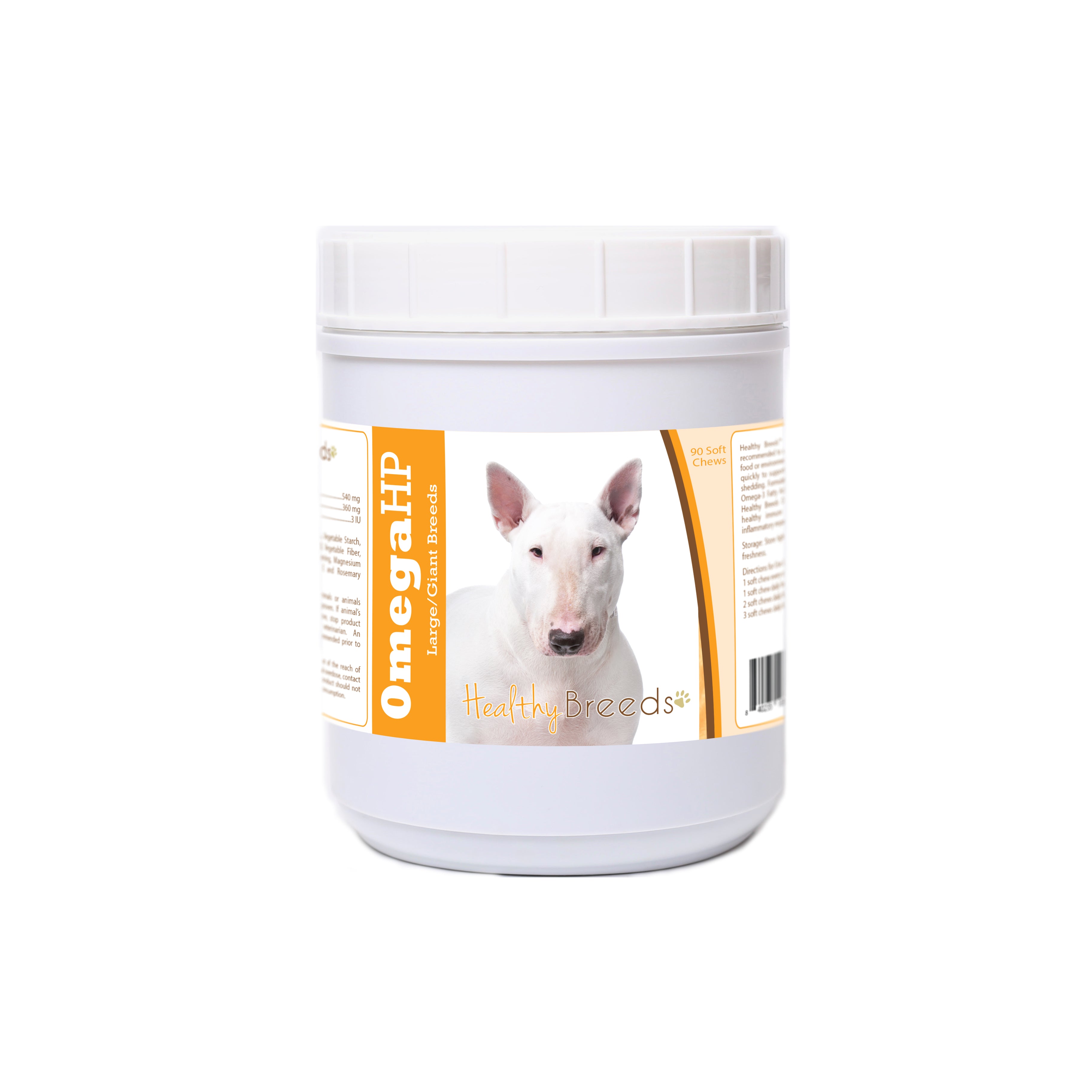 Bull Terrier Omega HP Fatty Acid Skin and Coat Support Soft Chews 90 Count