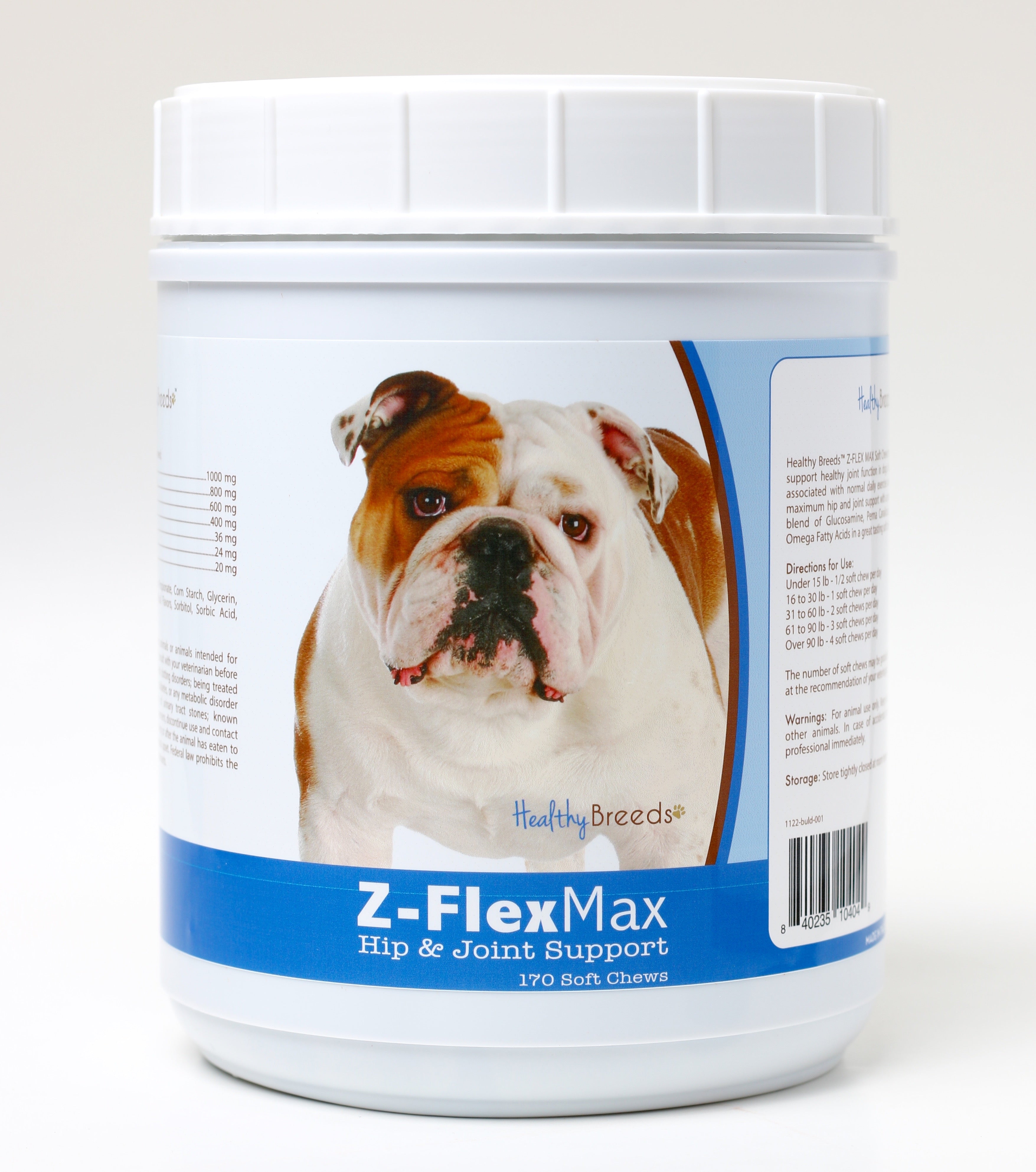 Bulldog Z-Flex Max Hip and Joint Soft Chews 170 Count