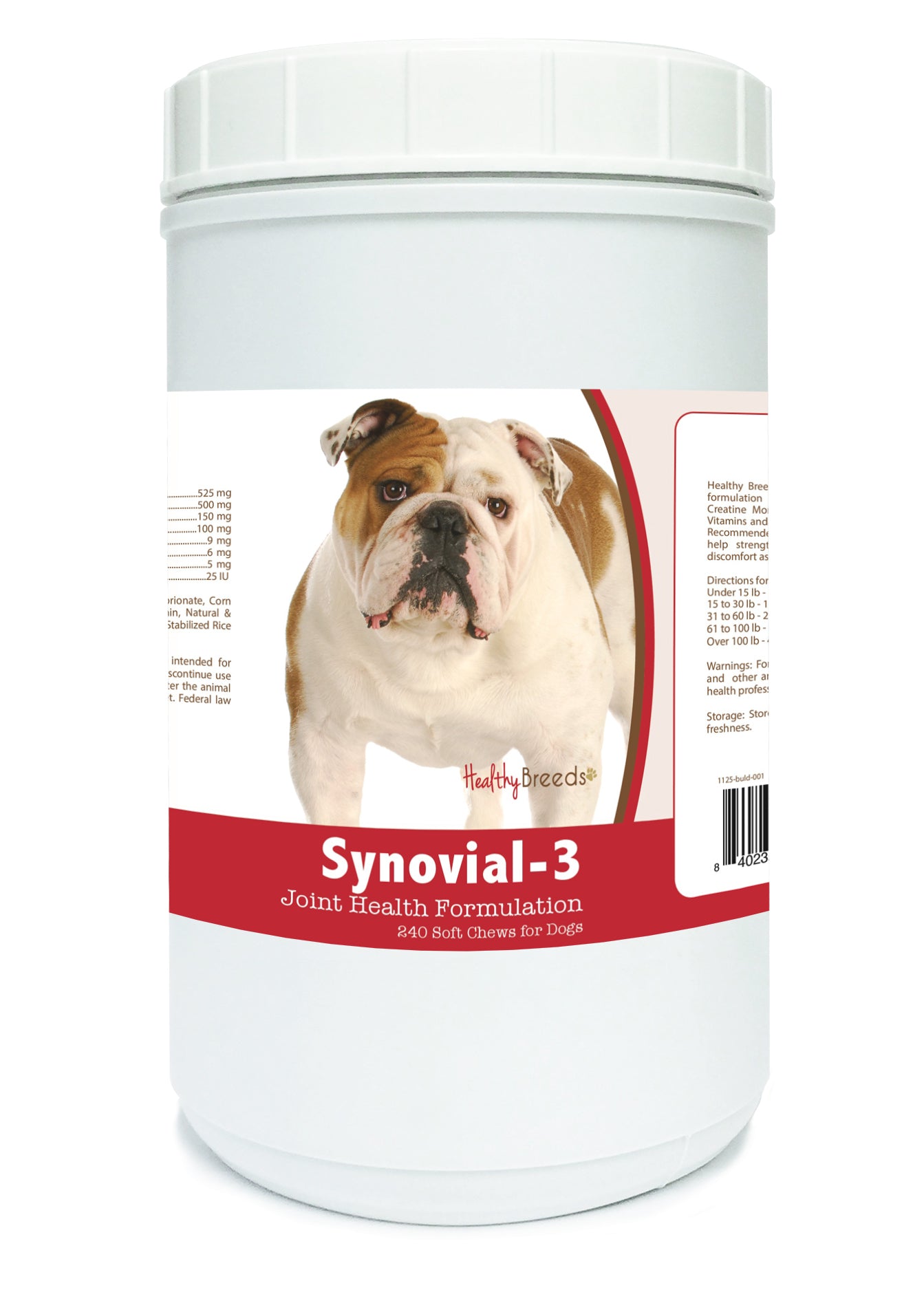 Bulldog Synovial-3 Joint Health Formulation Soft Chews 240 Count
