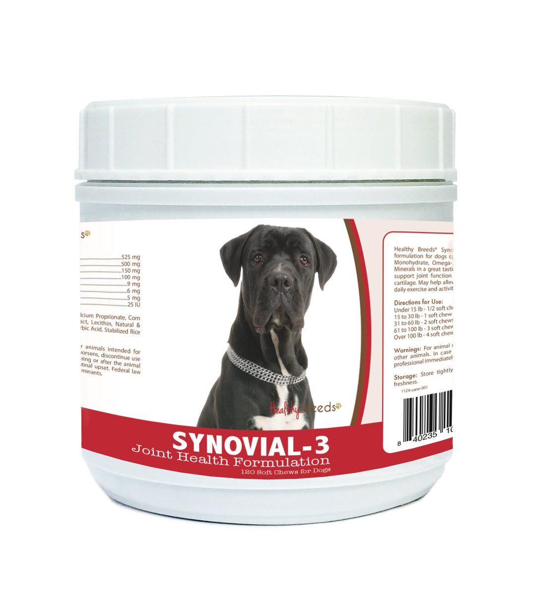 Cane Corso Synovial-3 Joint Health Formulation Soft Chews 120 Count