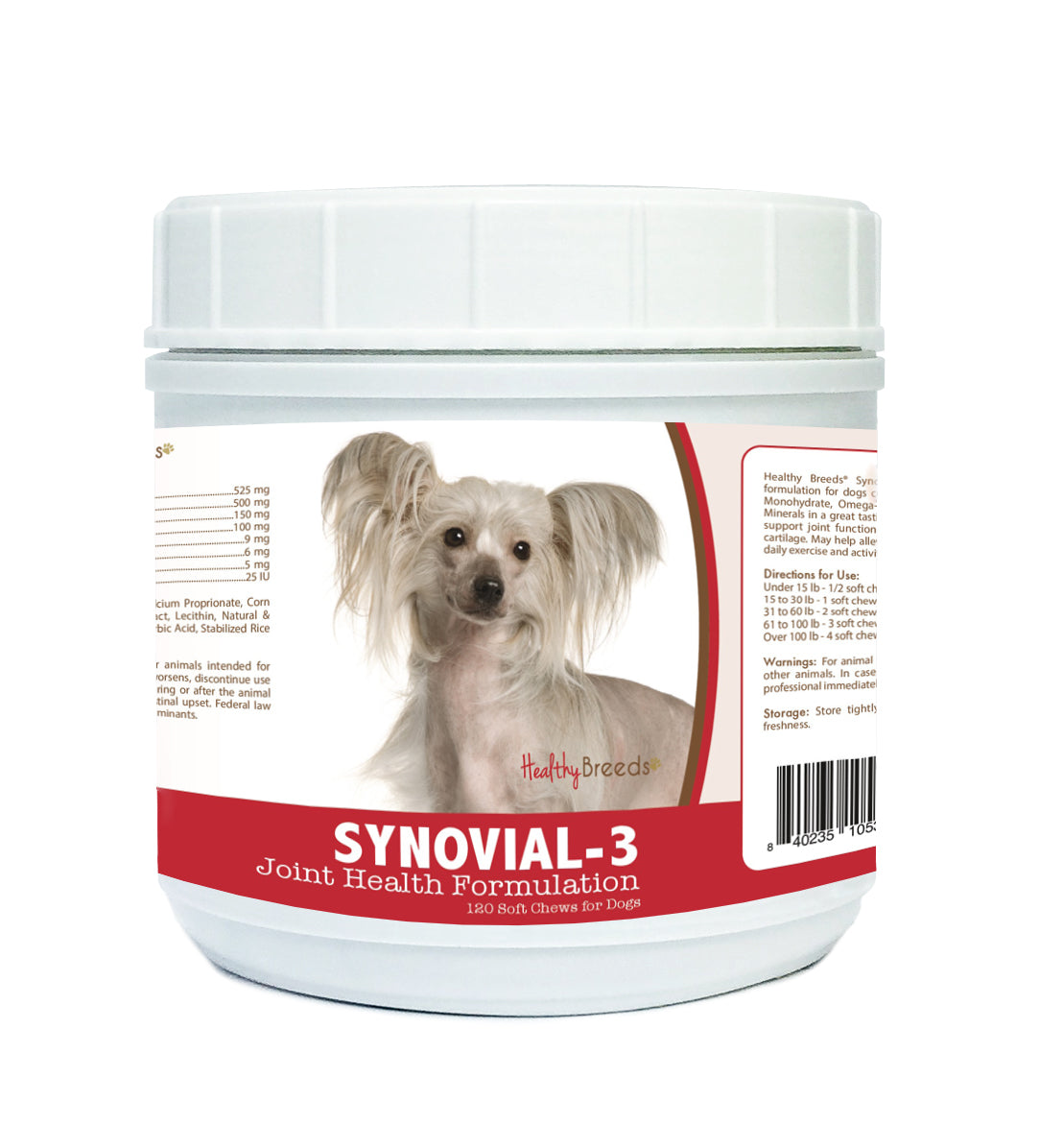 Chinese Crested Synovial-3 Joint Health Formulation Soft Chews 120 Count