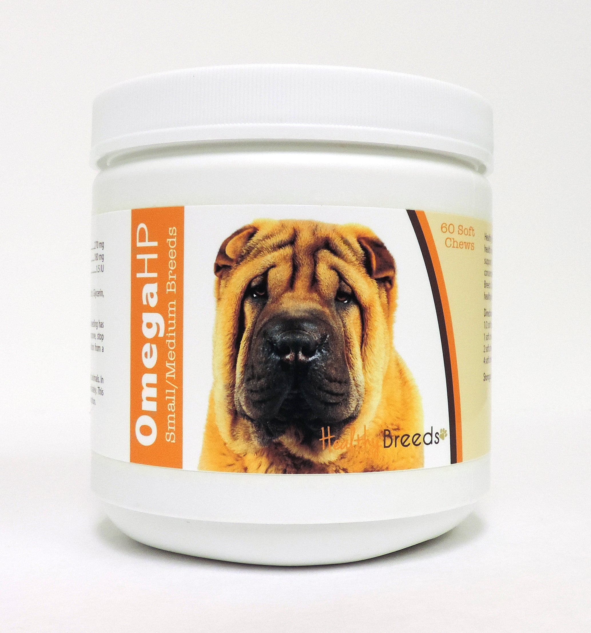 Chinese Shar Pei Omega HP Fatty Acid Skin and Coat Support Soft Chews 60 Count